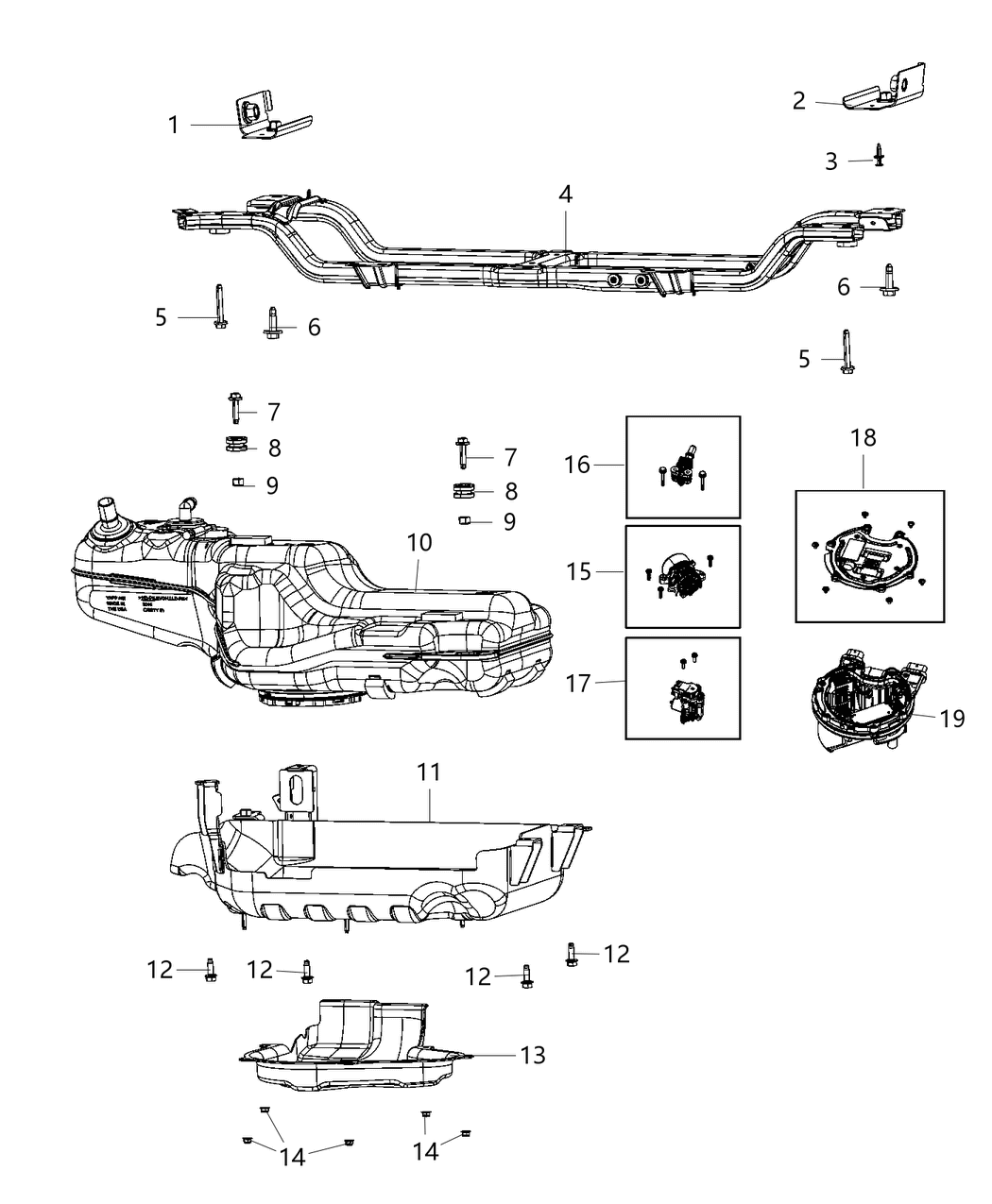 Mopar 68335066AC Bracket Def Tank