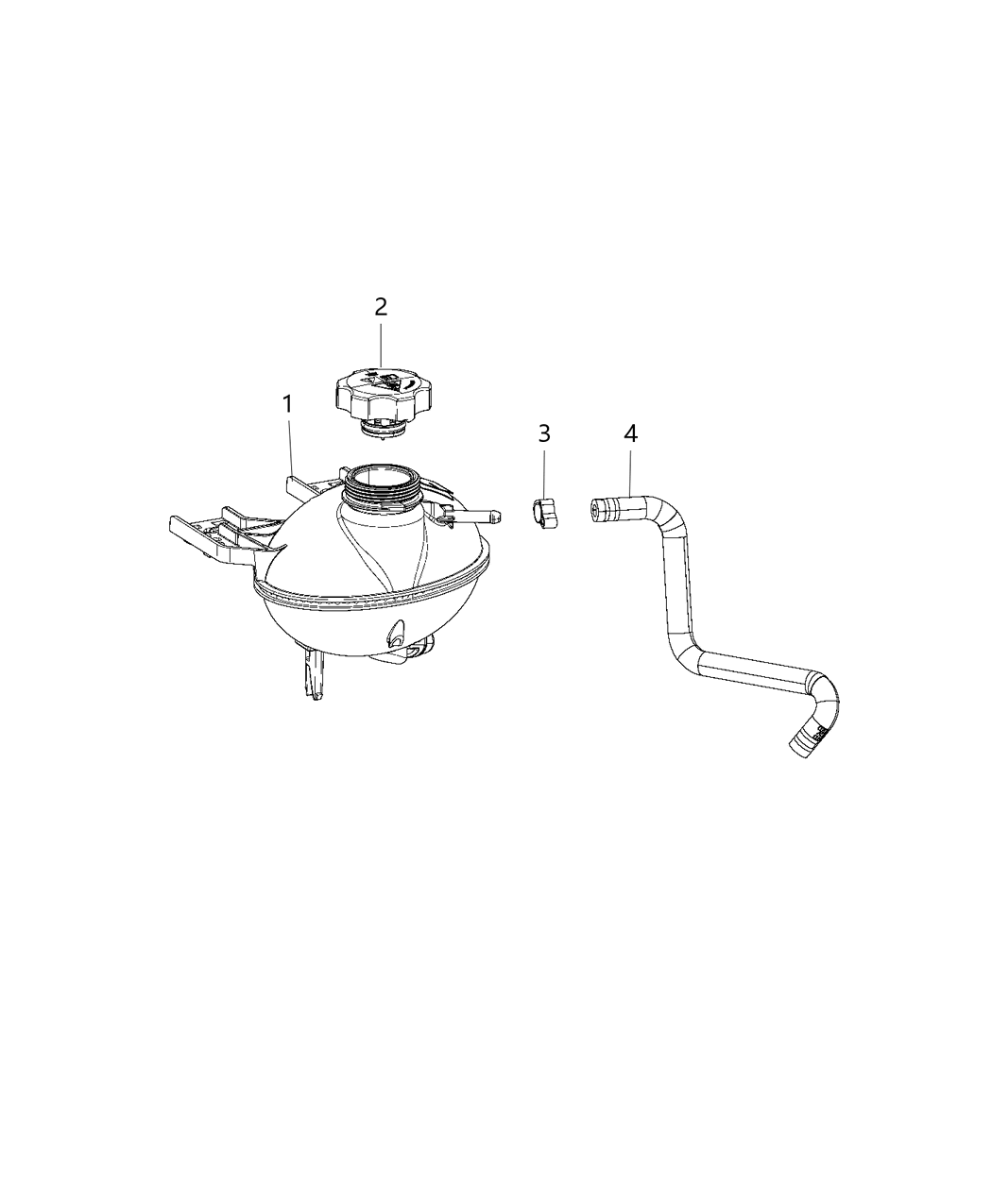 Mopar 68366444AB Hose Coolant Bottle Supply 68366444AB Mopar Hose Coolant Bottle Supply