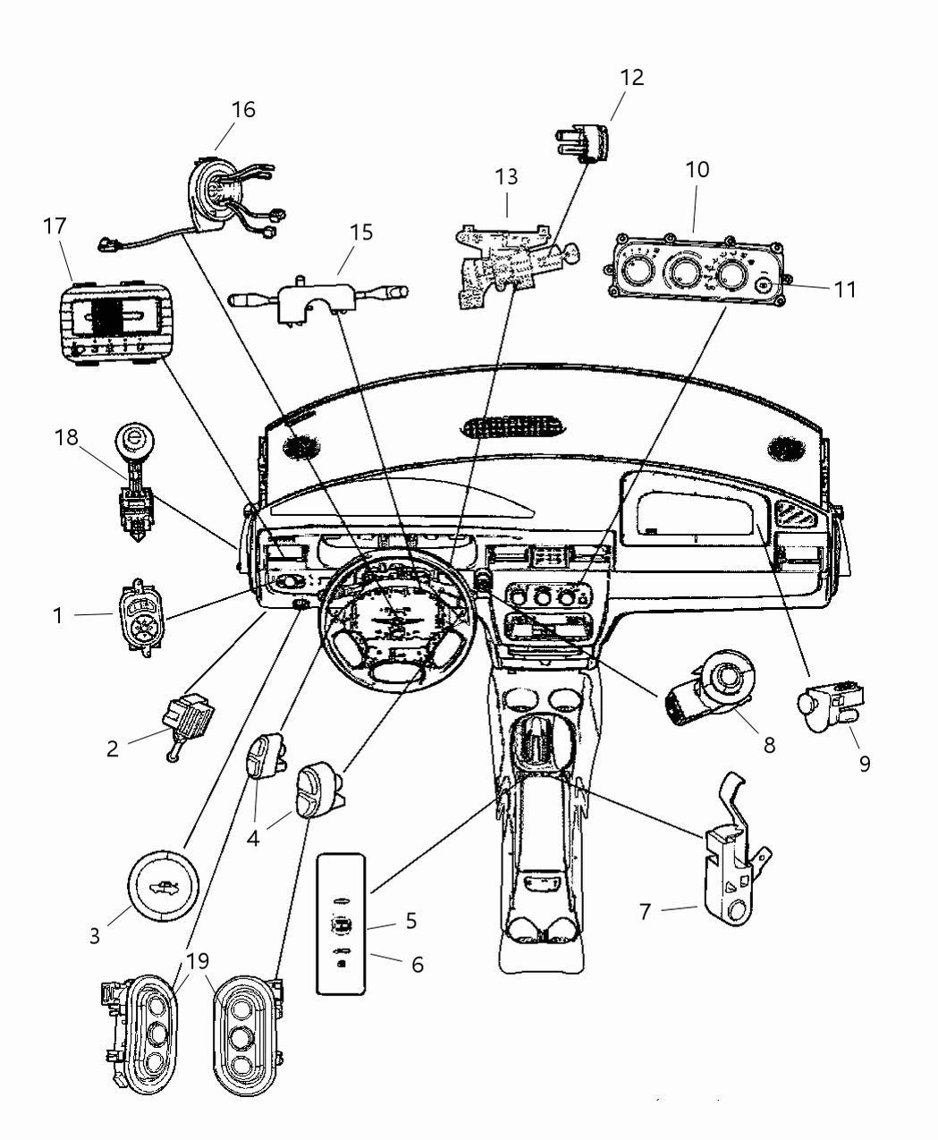 Mopar 4608828AA Switch Remote Radio