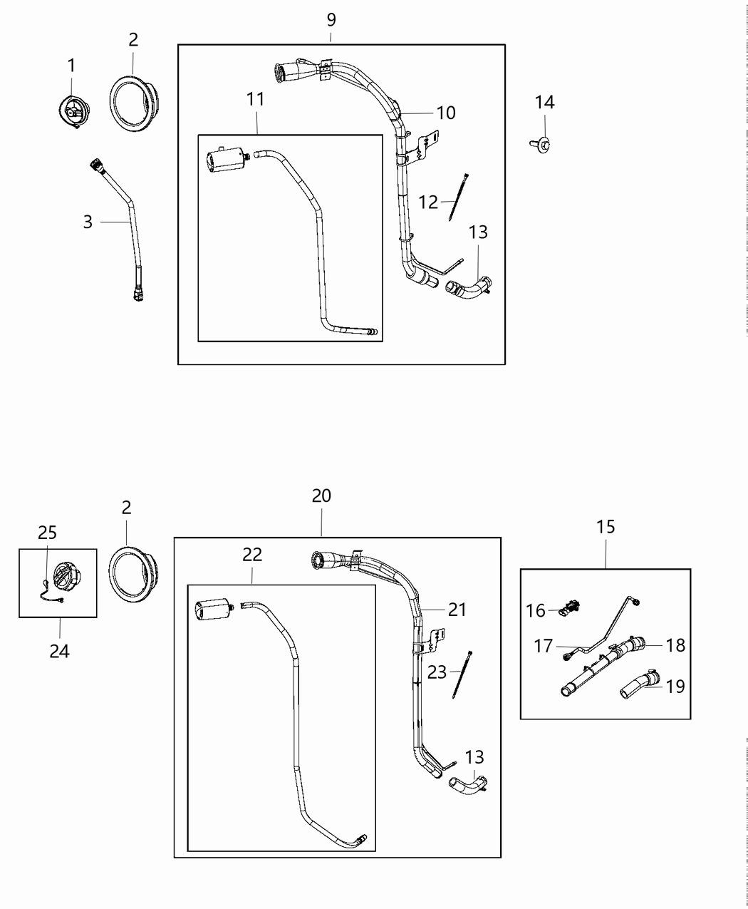 Mopar 5147097AD Tube Fuel Extension Kit