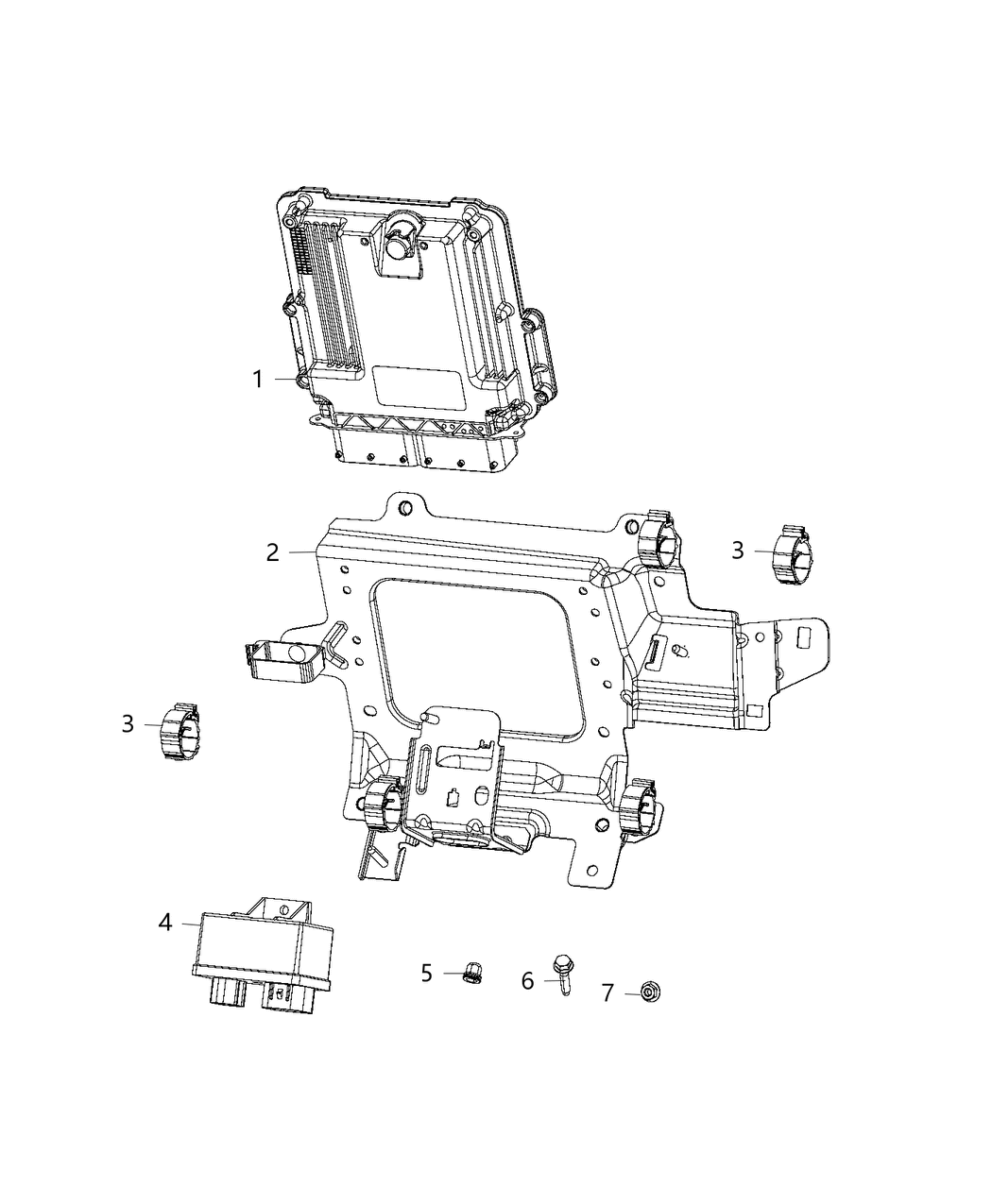 Mopar 68255345AA Bracket Engine Control Unit