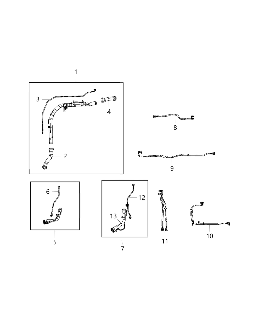 Mopar 52030465AA Tube Fuel Vapor Recirculation
