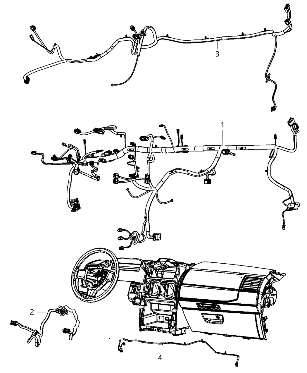 Mopar 68256977AA Wiring Instrument Panel