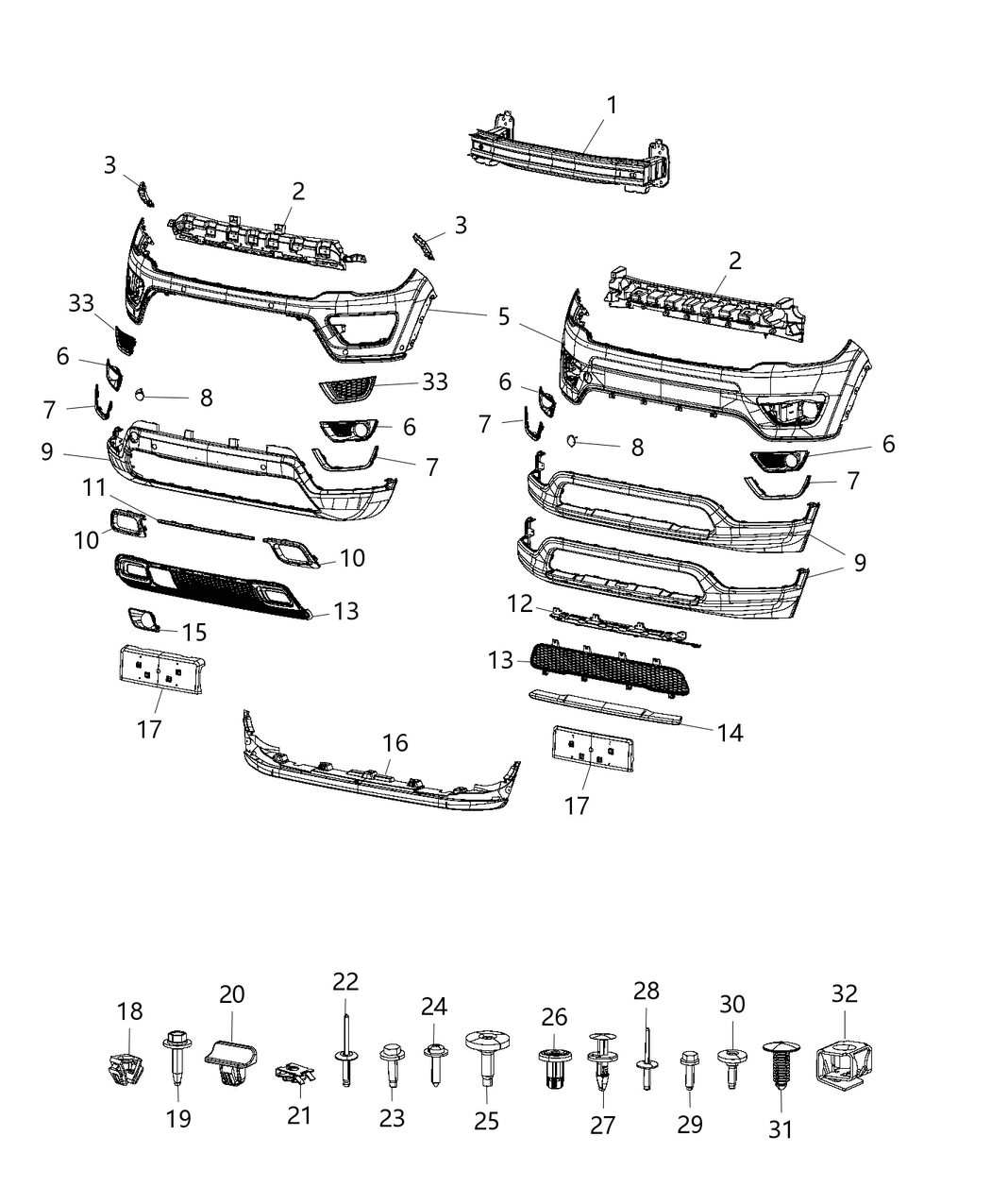 Mopar 5YH40MA7AB Applique Fascia