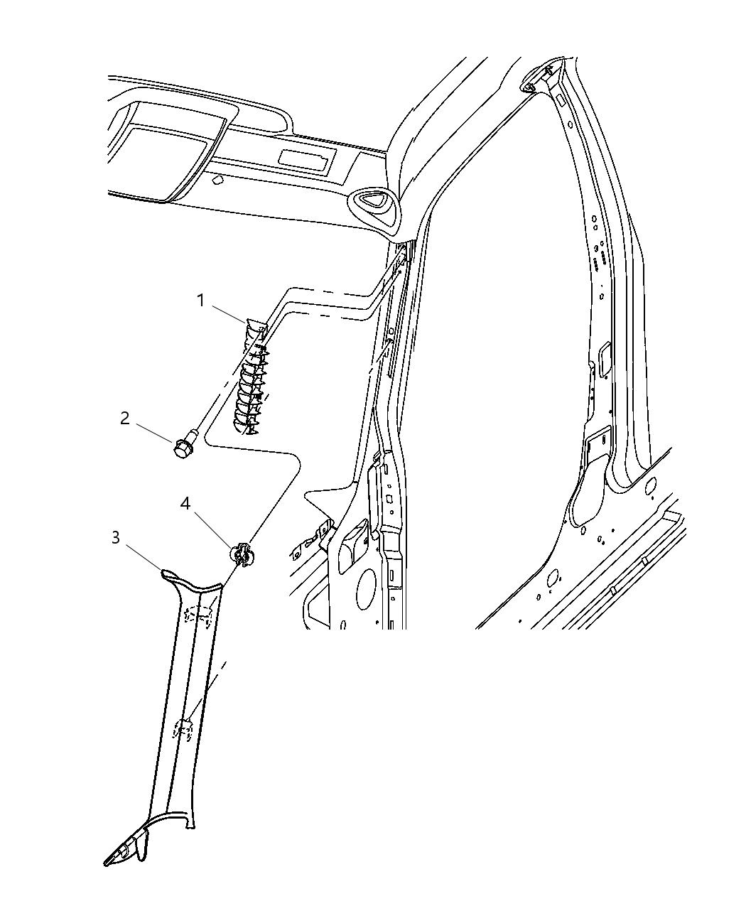Mopar UM03BDXAC Molding Windshield