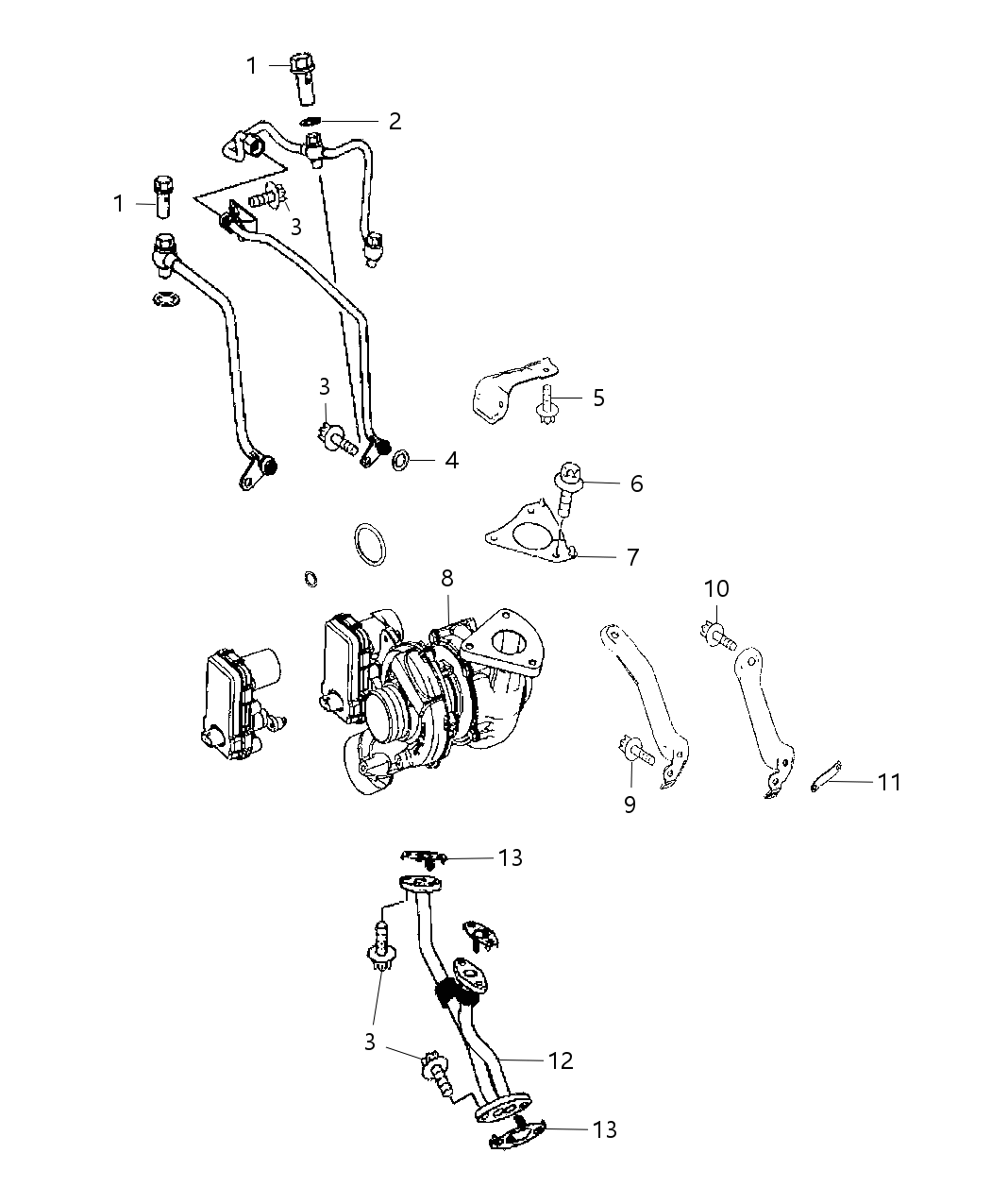 Mopar 68147004AA Gasket Turbocharger To Manifold