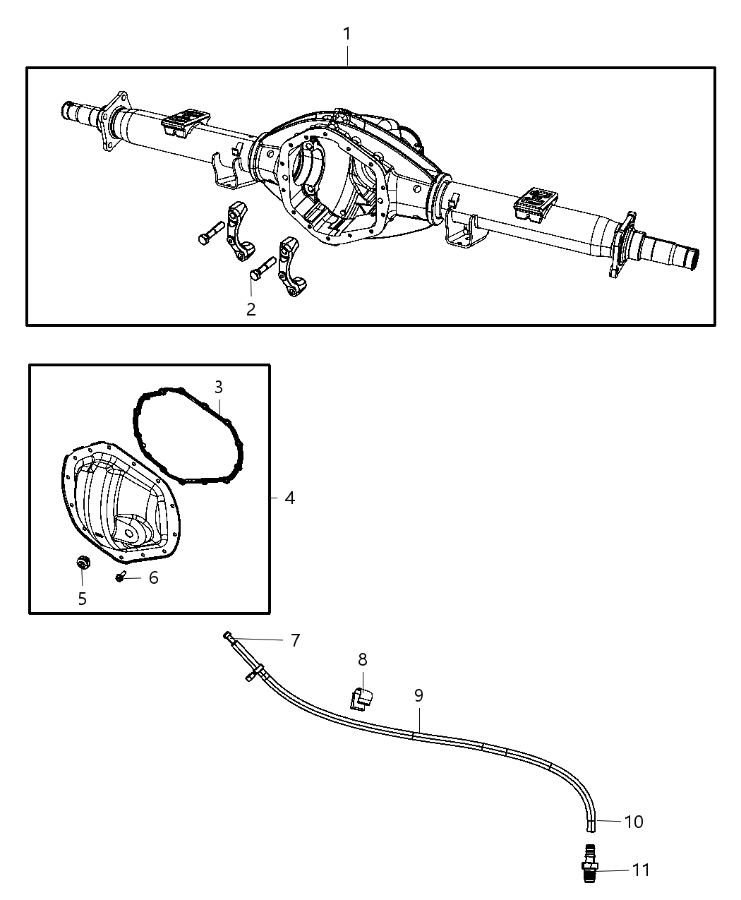 Mopar 68158672AB Housing Rear Axle