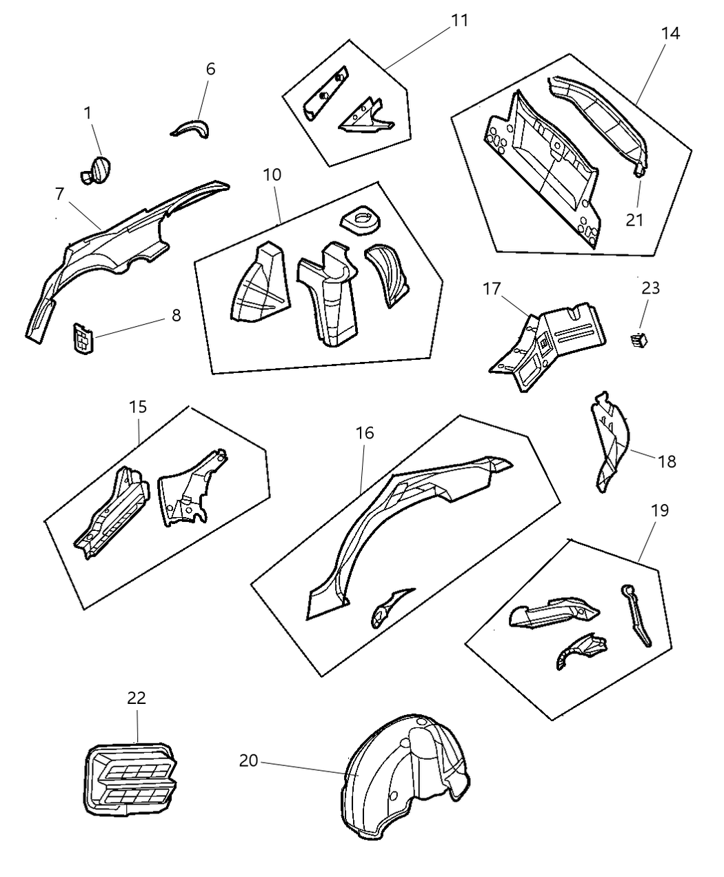 Mopar 4575475AC Housing Fuel Filler Mopar 4575475AC Housing Fuel Filler