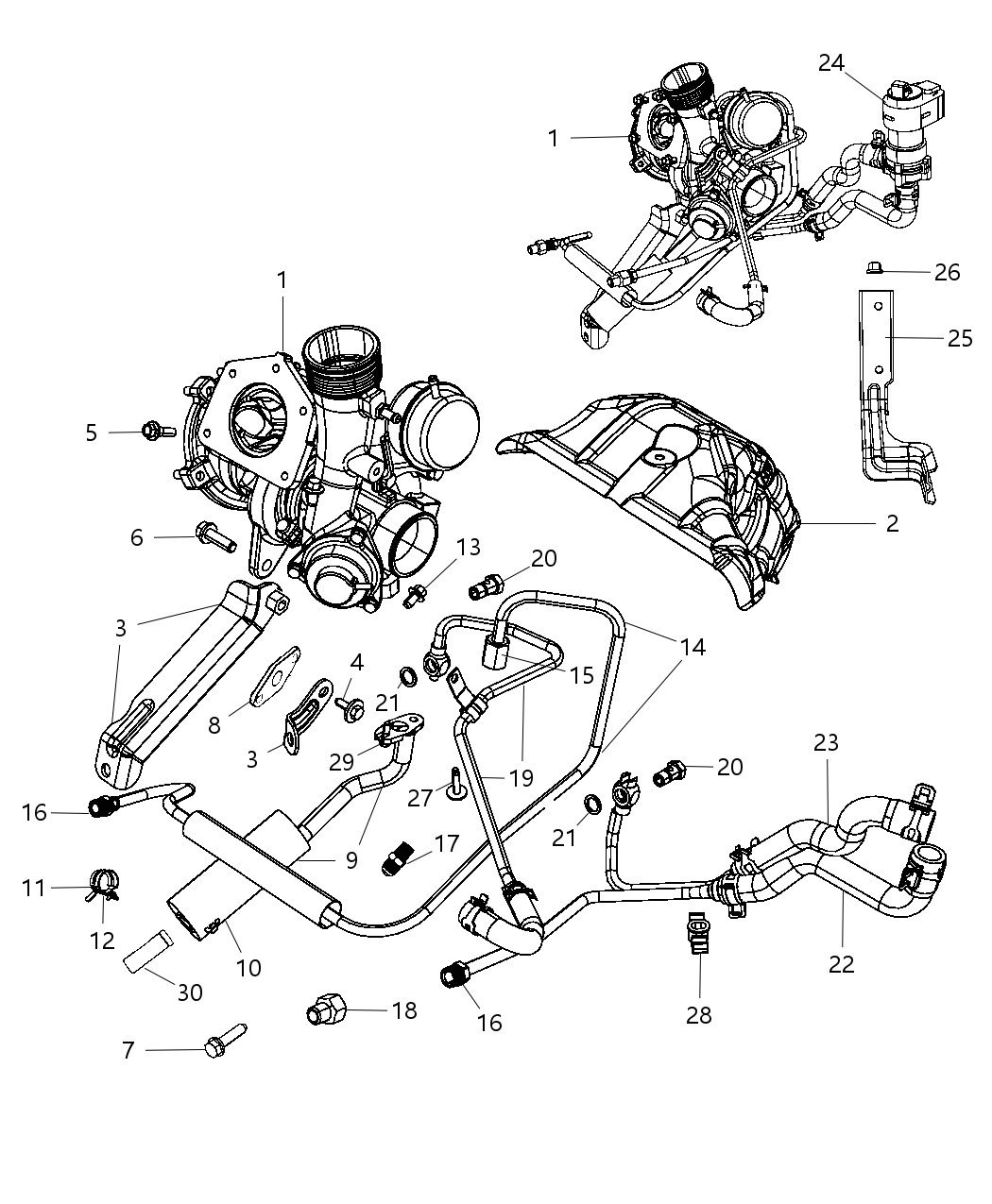 Mopar 5047004AB Tube Coolant To Auxiliary Pump