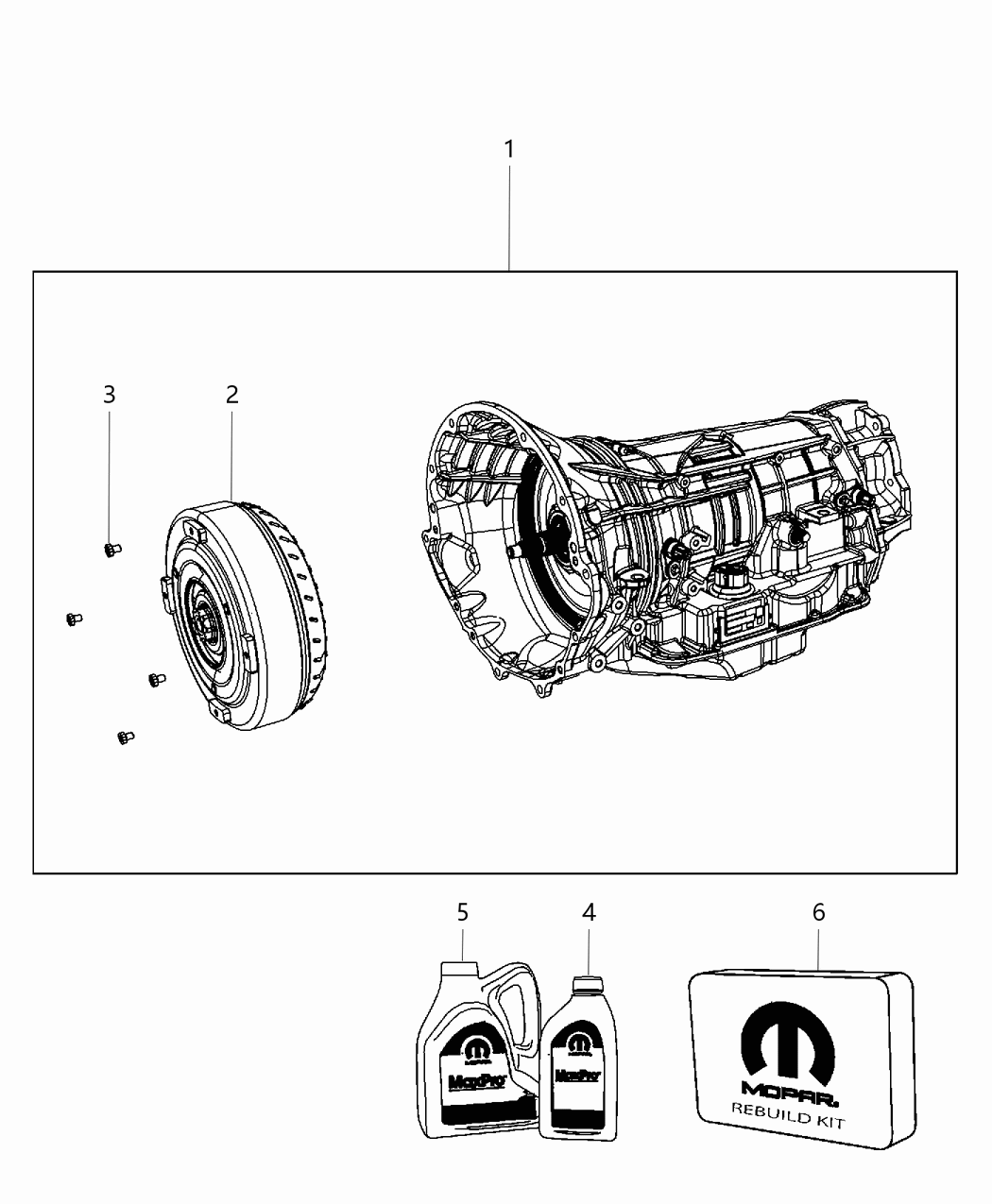 Mopar R8051225AF Transmission Kit With Torque Converter R8051225AF Mopar Transmission Kit With Torque Converter