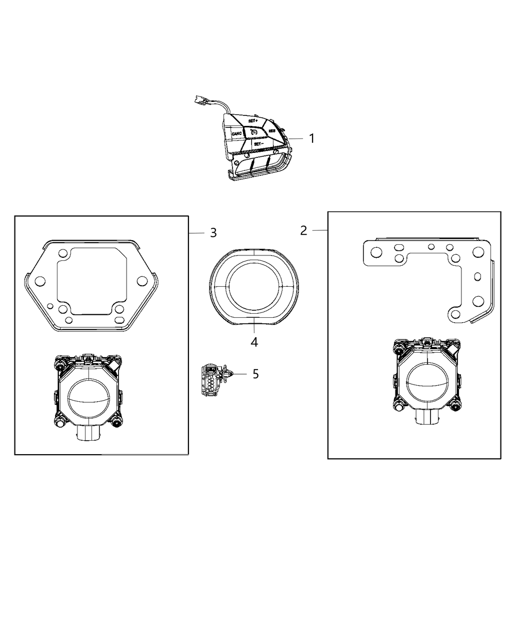 Mopar 4672628AB Sensor Adaptive Speed Control Module Assembly