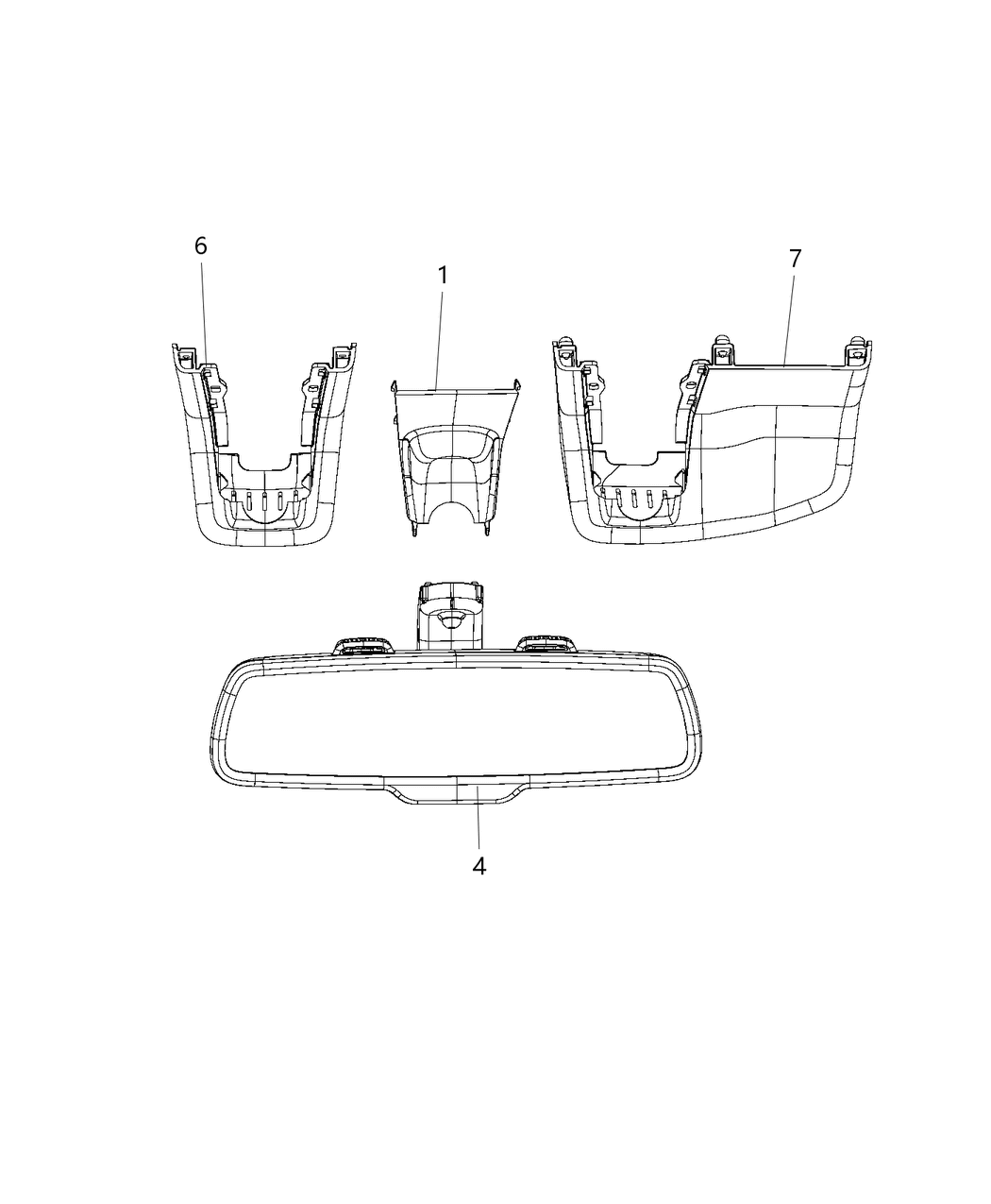68280420AA Mopar Mirror Inside Rearview
