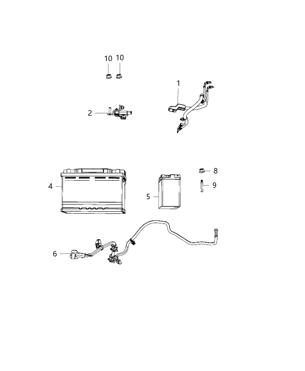 68410680AB Mopar Wiring Battery Storage Battery