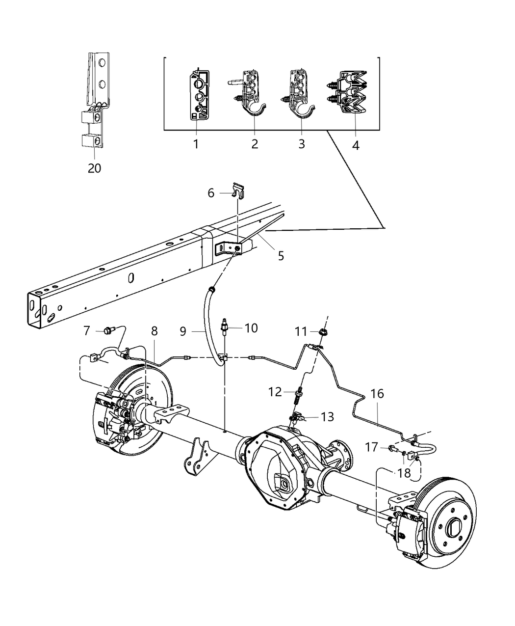68248397AA Mopar Clip ABS Sensor Wiring
