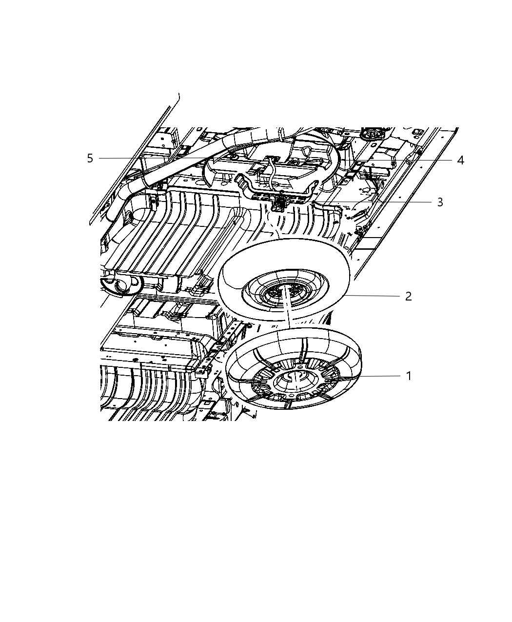 Mopar 5109667AA Winch Spare Tire Carrier 5109667AA Mopar Winch Spare Tire Carrier