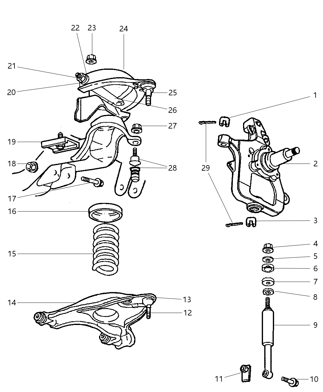 Mopar SG23277 Shock Absorber Package Suspension Front