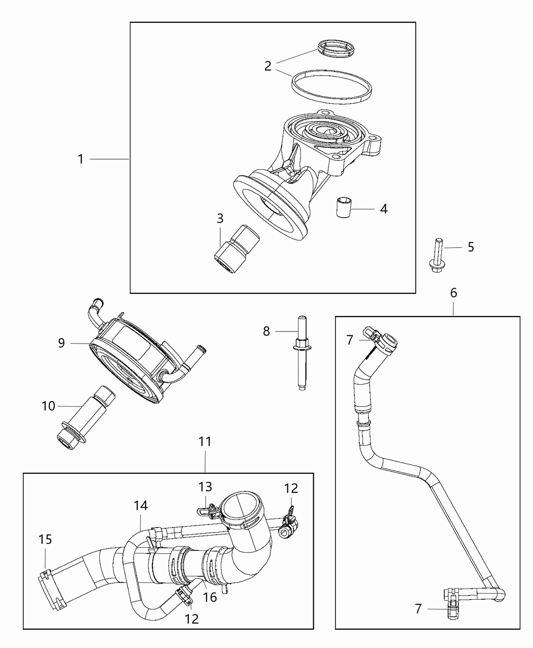 Mopar 52014832AC Hose Oil Cooler Inlet Mopar 52014832AC Hose Oil Cooler Inlet
