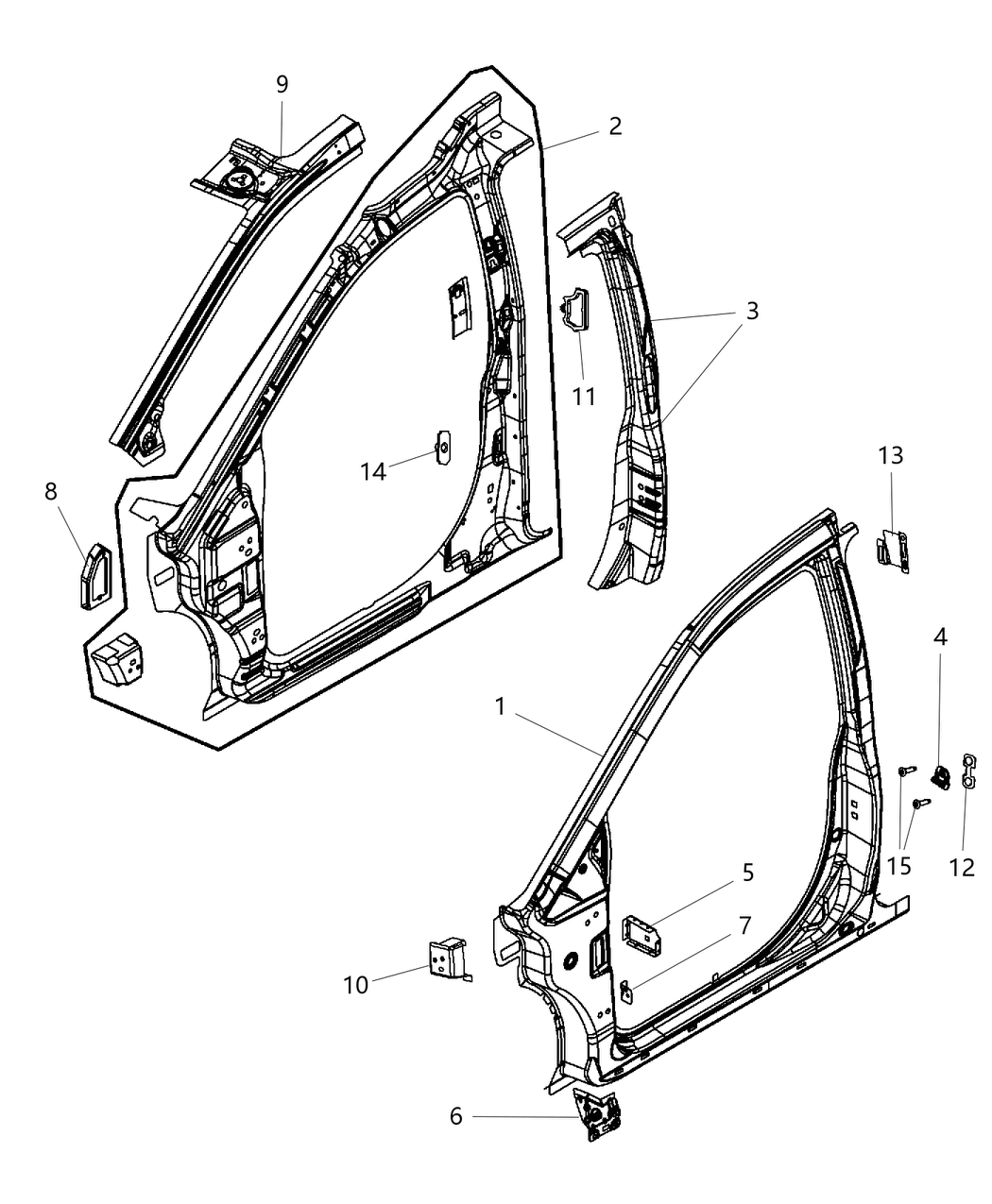Mopar 5109524AB Baffle Body Seal B - Pillar