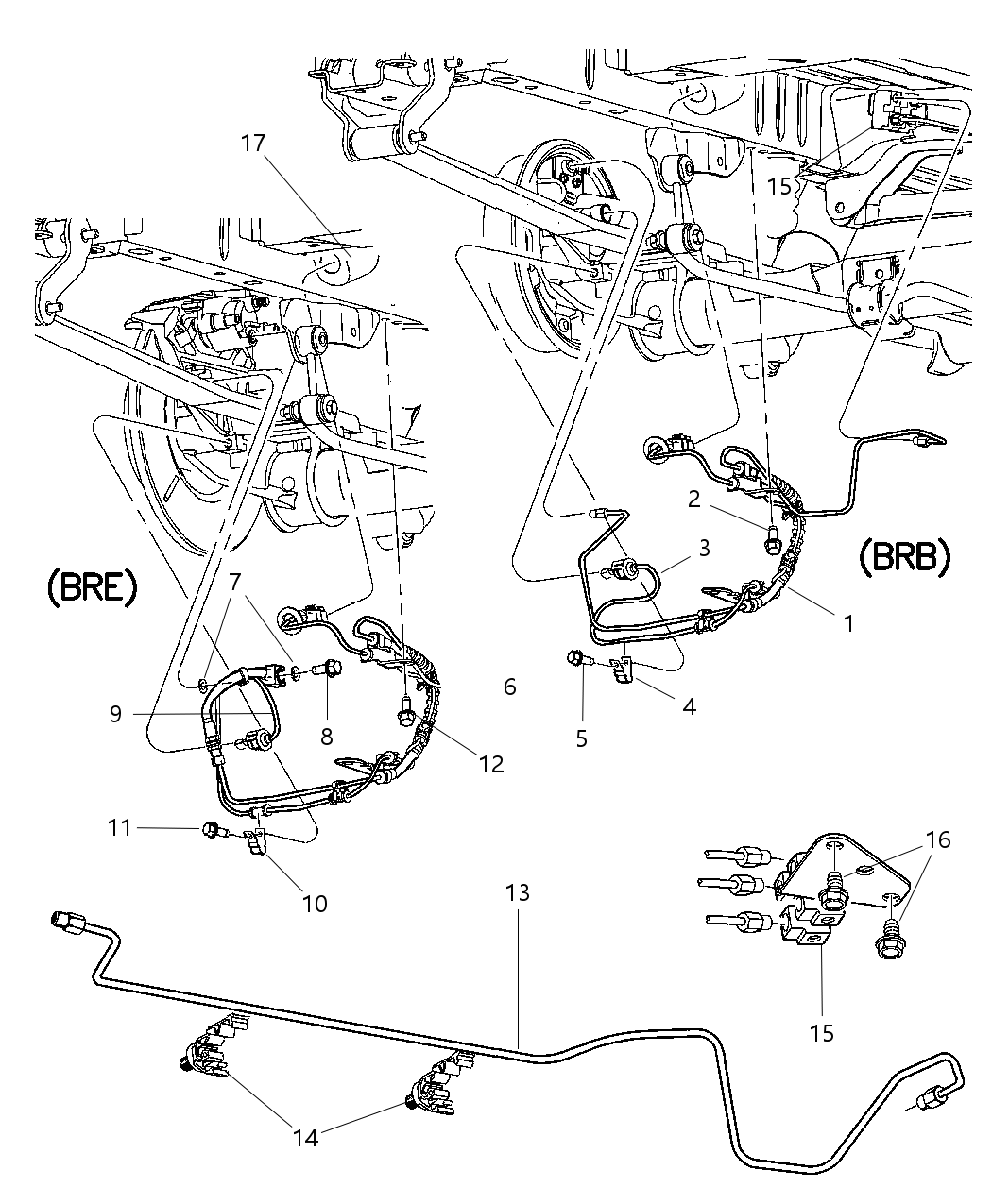 Mopar 4877432AF Hose Brake 4877432AF Mopar Hose Brake