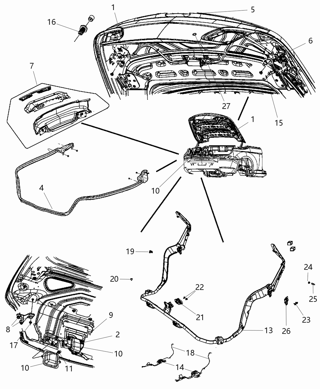 Mopar 5008940AA Decklid 5008940AA Mopar Decklid