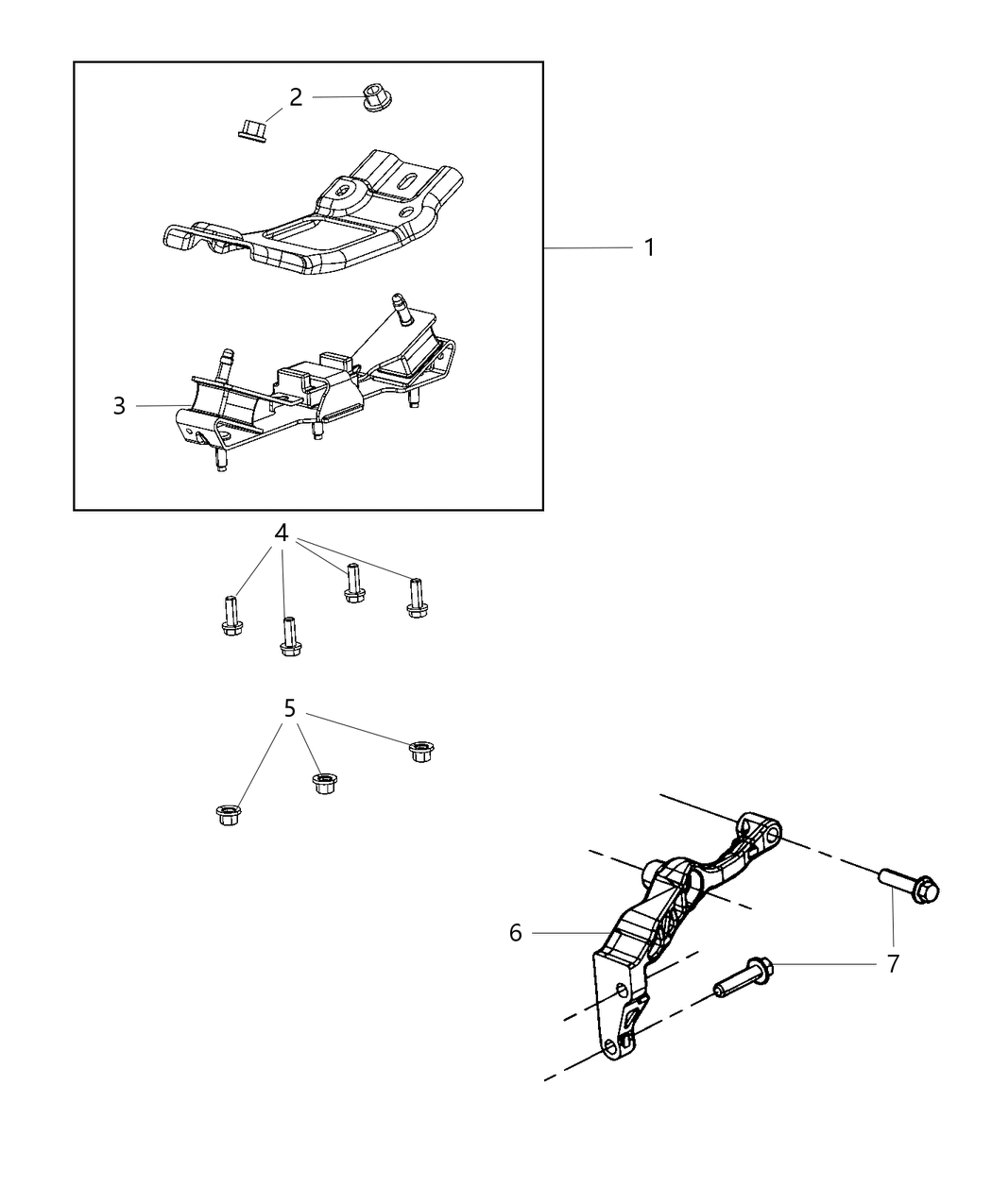 Mopar 68090660AC Isolator Transmission Mount