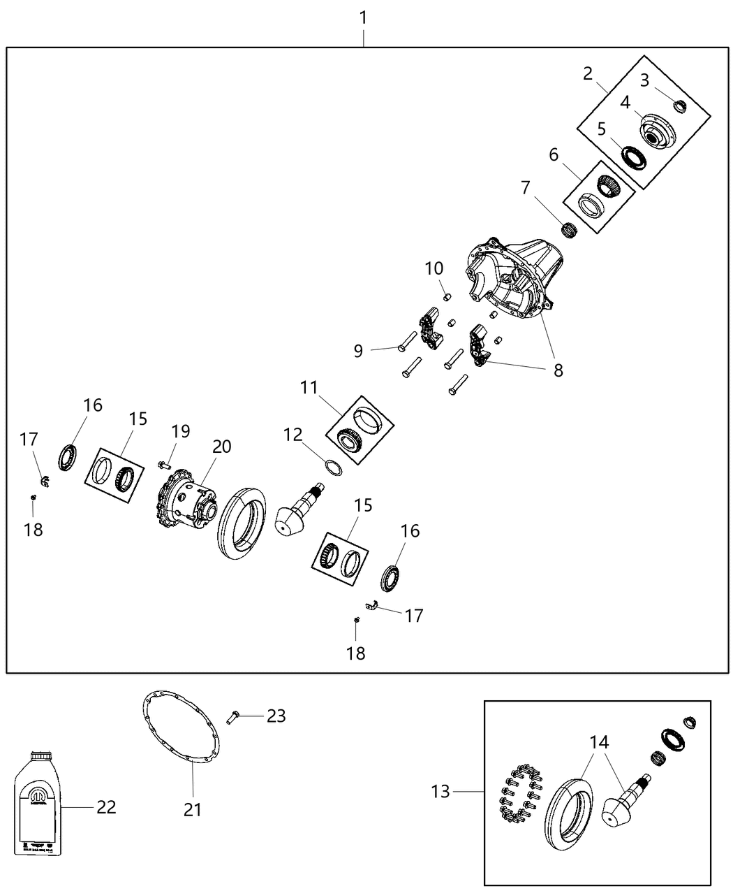 Mopar 68455852AA Head Assembly Axle