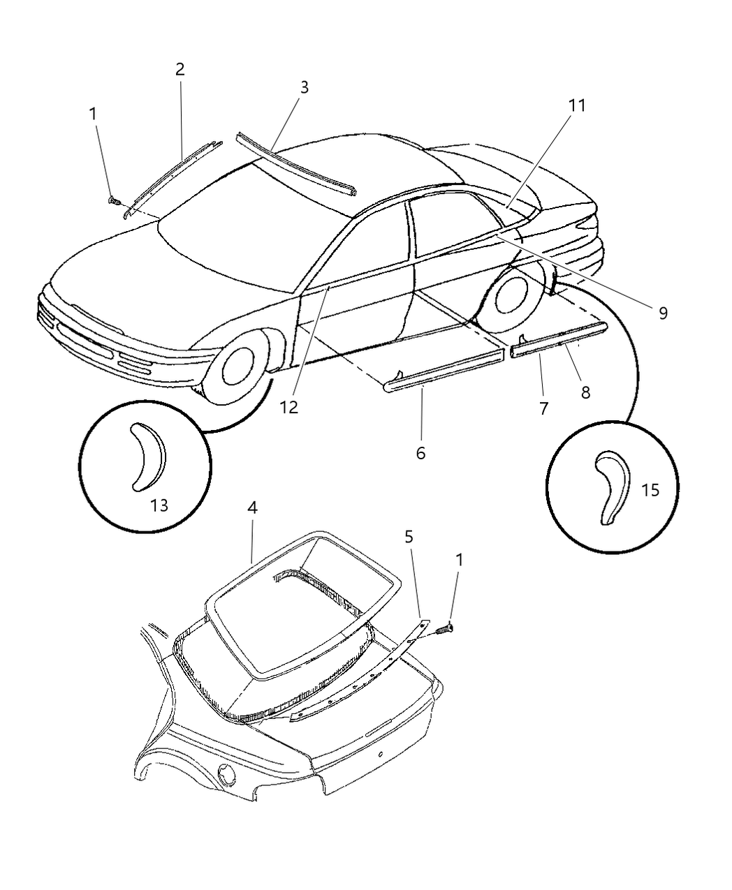 Mopar 5011183AA Molding Front Door