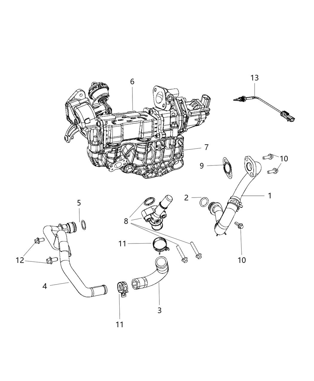 Mopar 68229399AB Support EGR Cooler