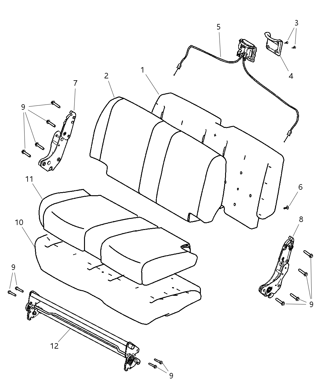 Mopar 5135791AA Screw Trim Cable Release To Recliner
