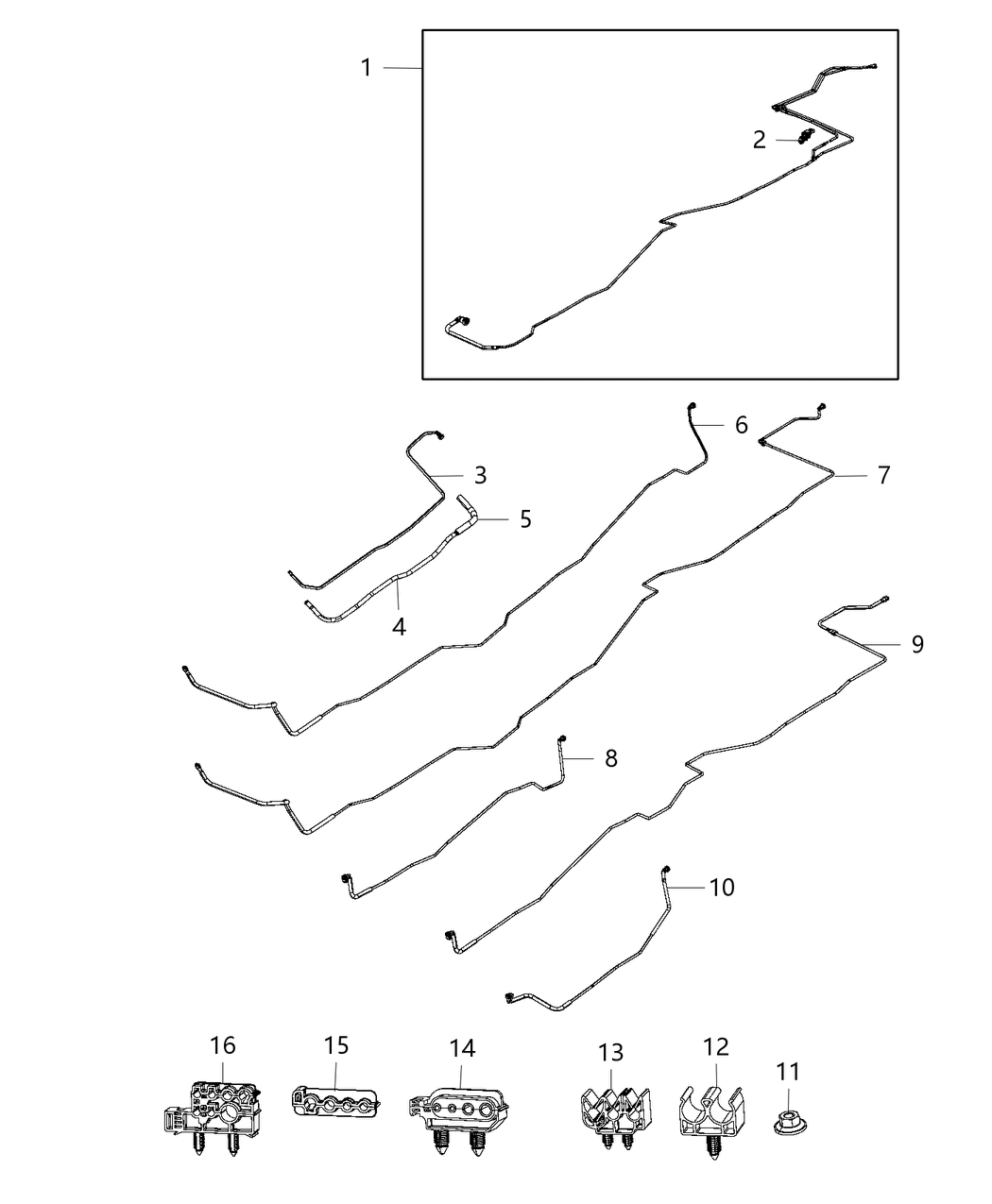 Mopar 5146783AB Clip Tube 5 Way Mopar 5146783AB Clip Tube 5 Way
