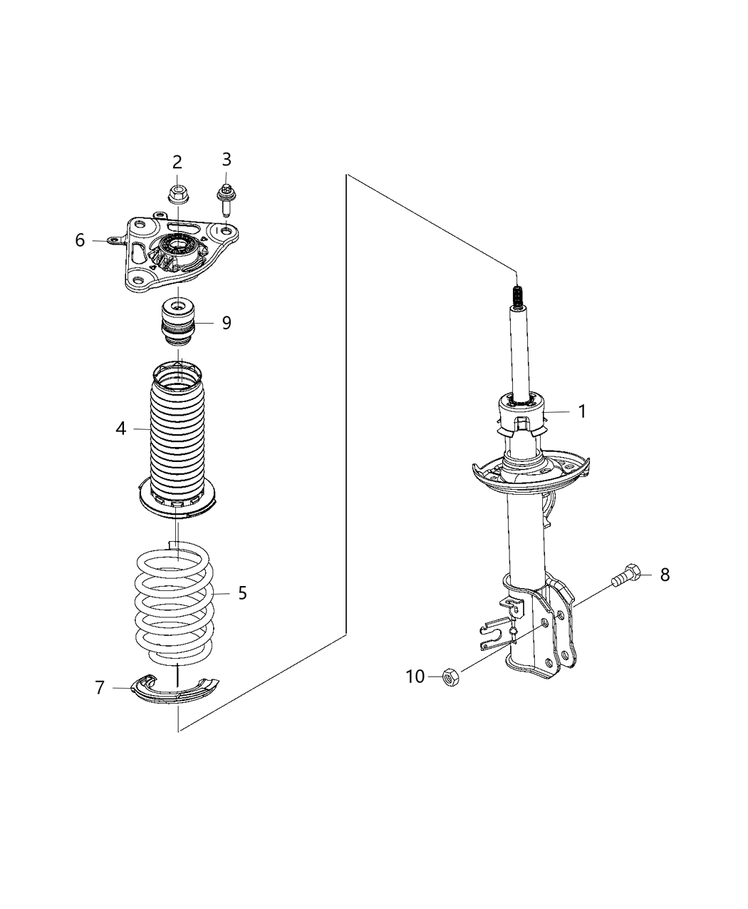 Mopar 68290262AB Shock Absorber Suspension Rear 68290262AB Mopar Shock Absorber Suspension Rear