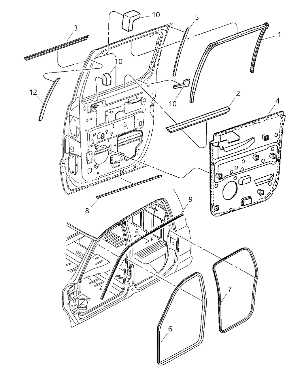 Mopar 55359867AA Retainer Weatherstrip
