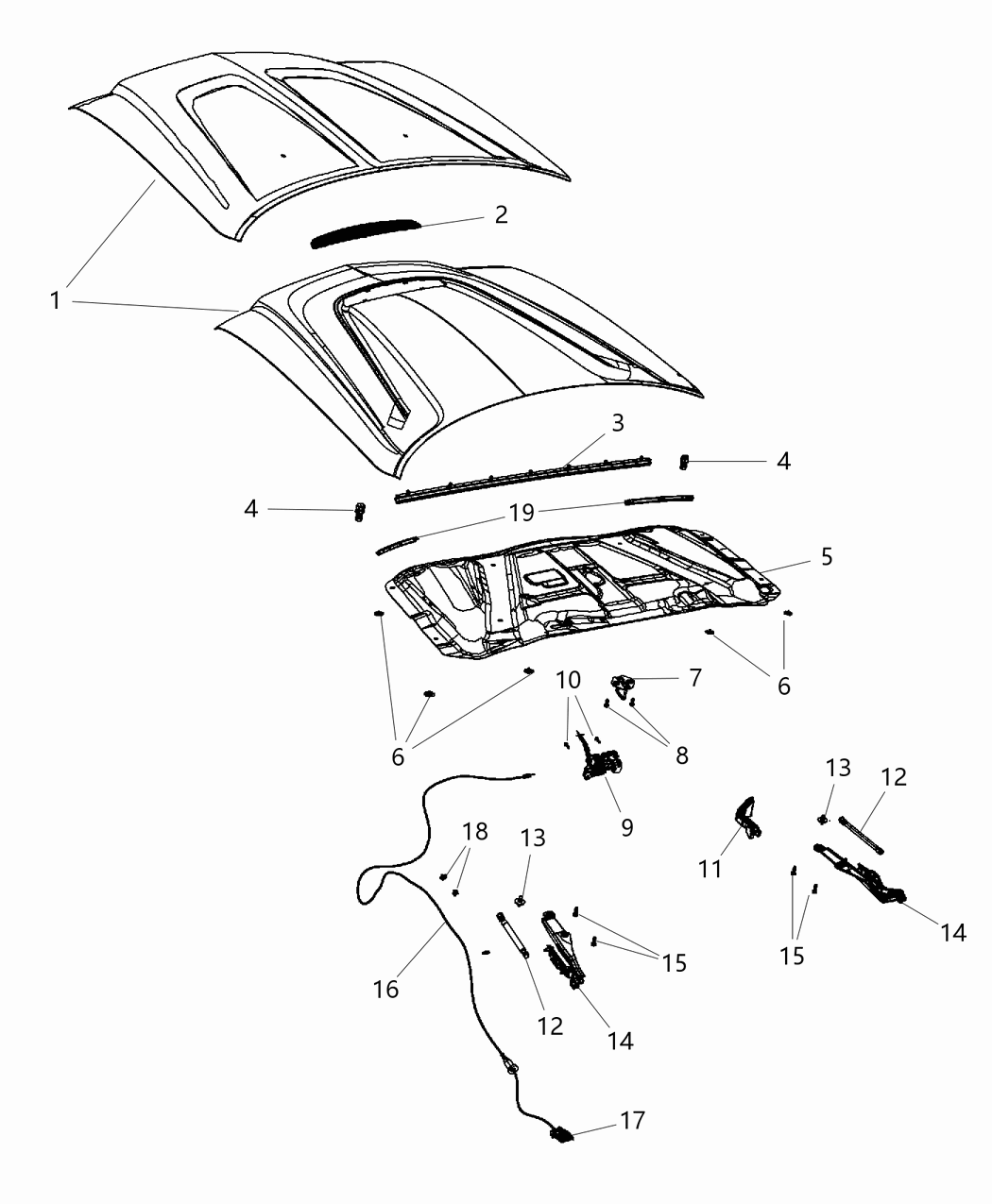 Mopar 68040243AB Mucket Cowl Wiper Pivot