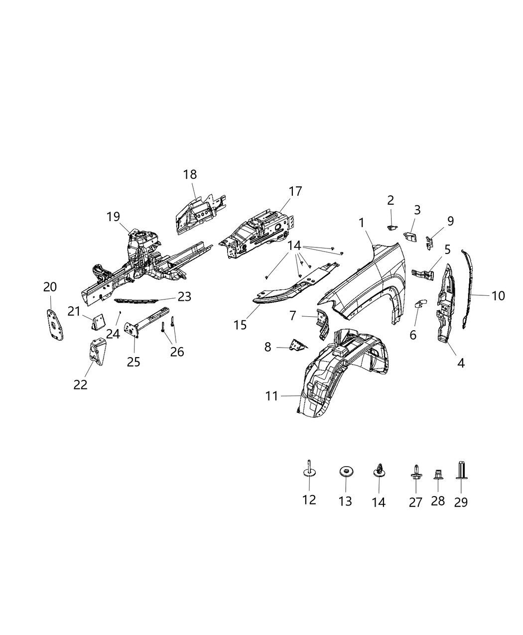 Mopar 6511943AA Bolt Hexagon Flange Head Mopar 6511943AA Bolt Hexagon Flange Head
