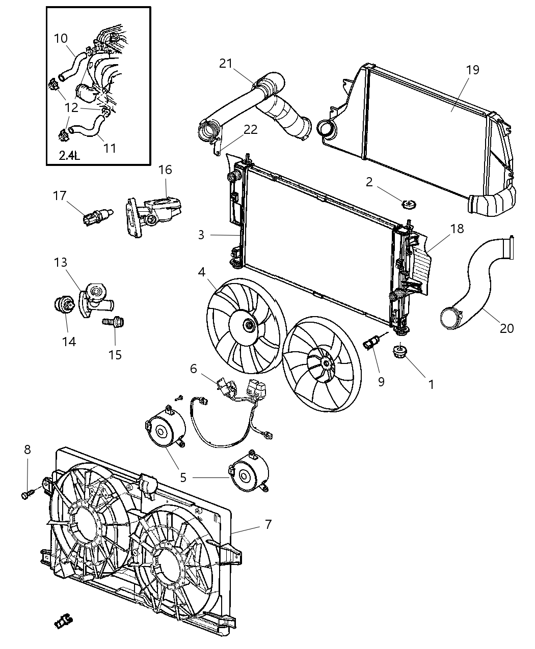 Mopar 4899042AD Hose Radiator Outlet 4899042AD Mopar Hose Radiator Outlet