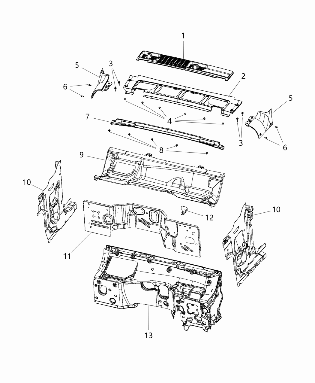 Mopar 68292152AC Silencer Dash Panel Mopar 68292152AC Silencer Dash Panel