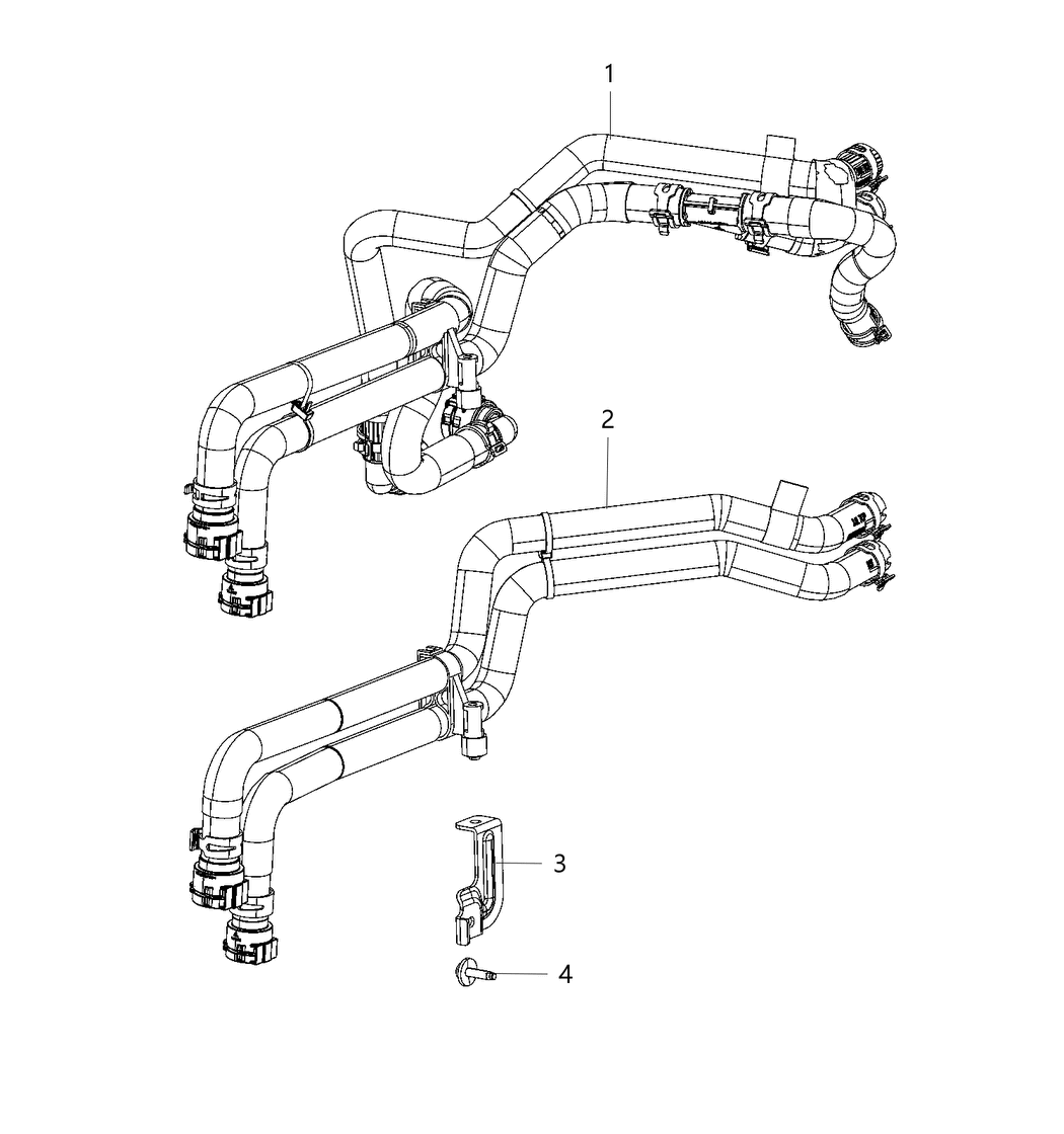 Mopar 68268598AC Hose Heater Supply And Return