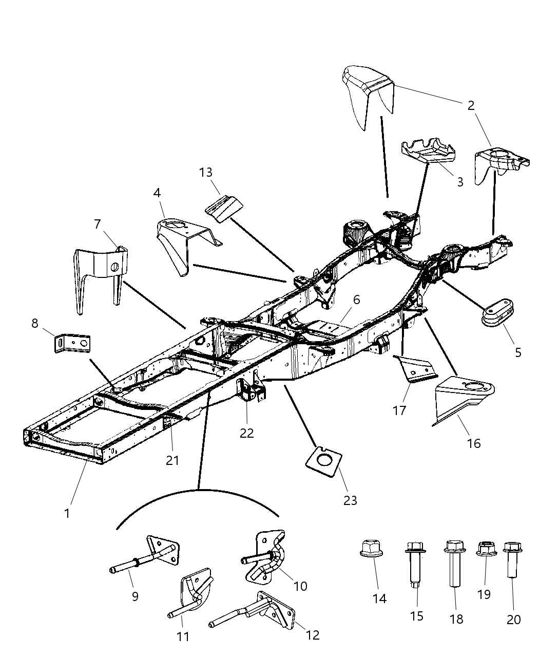 Mopar 68103746AA Frame Assembly Chassis