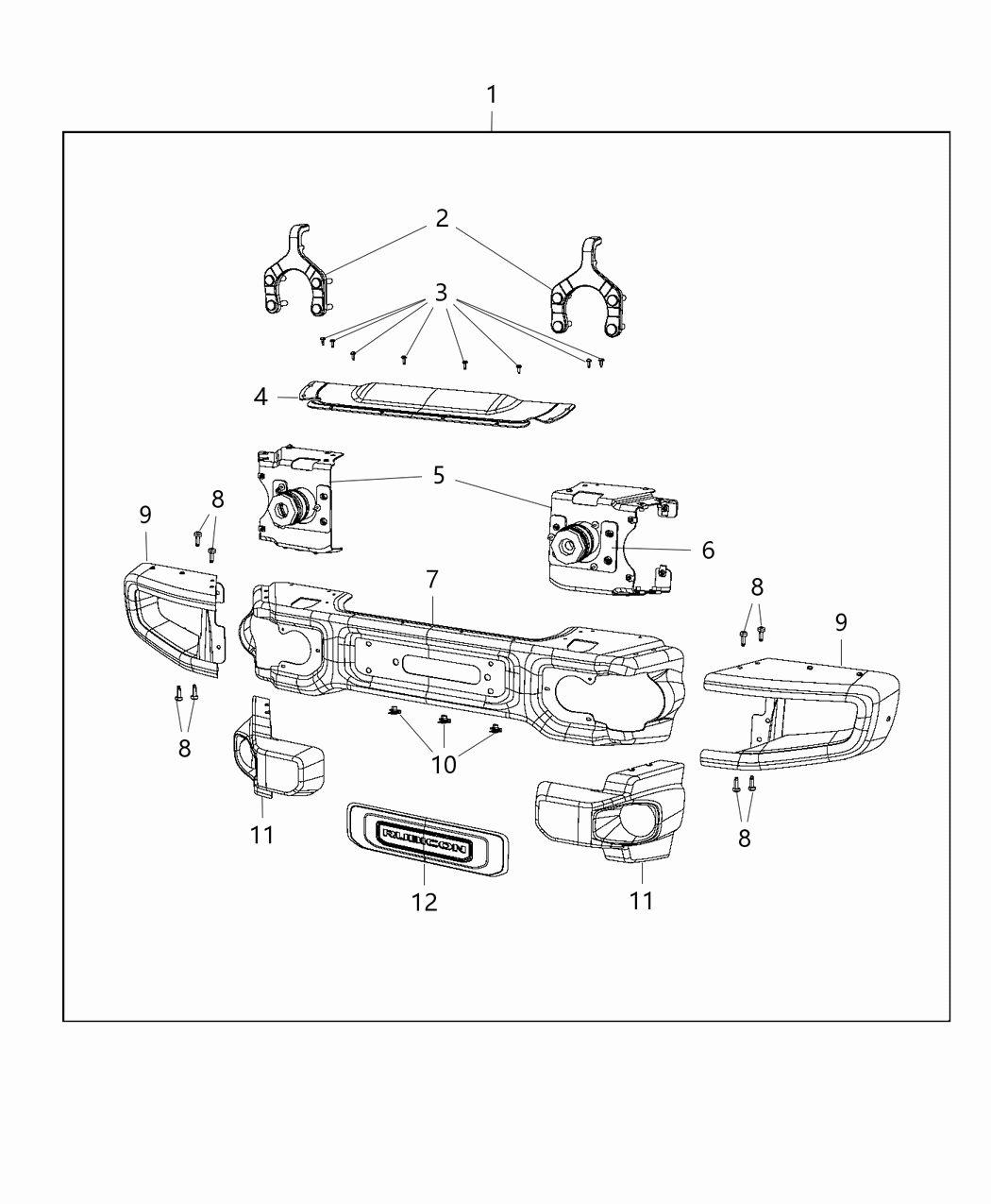 Mopar 68195809AA Spacer Bumper Mounting