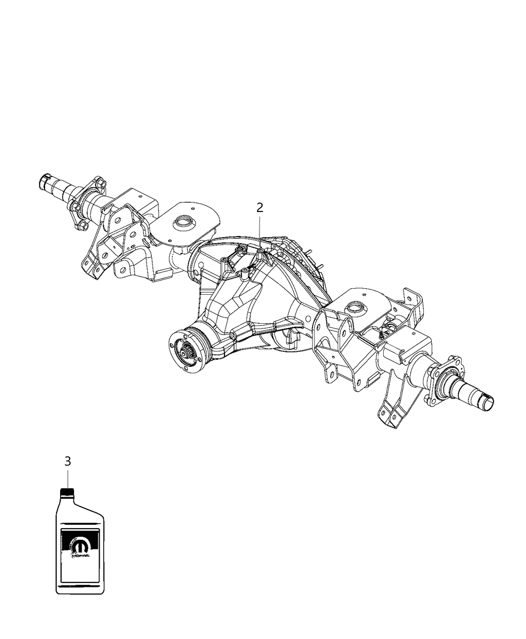 5146378AE Mopar Axle Assembly Rear Complete