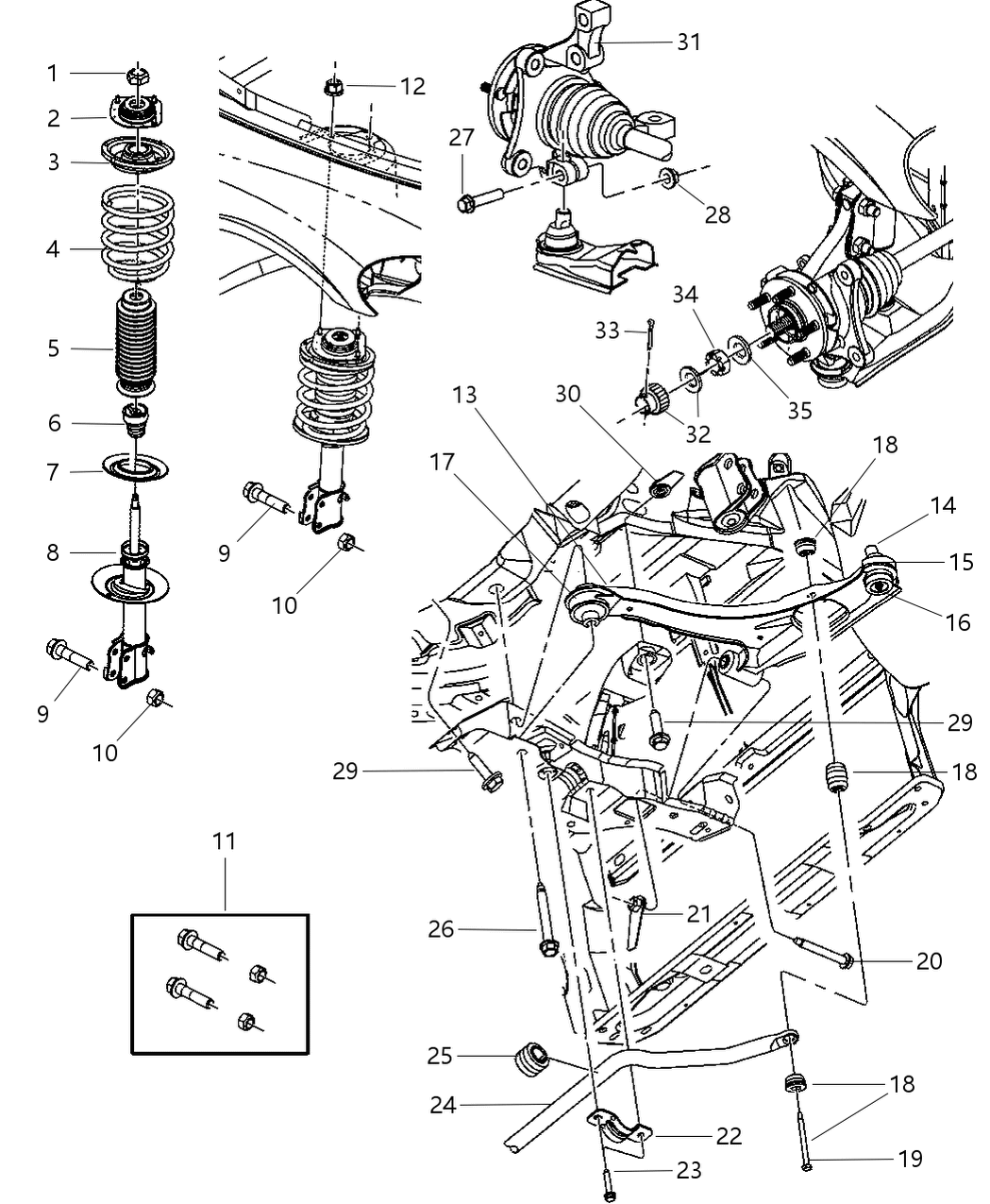 Mopar 4656459AD Damper Strut, Front