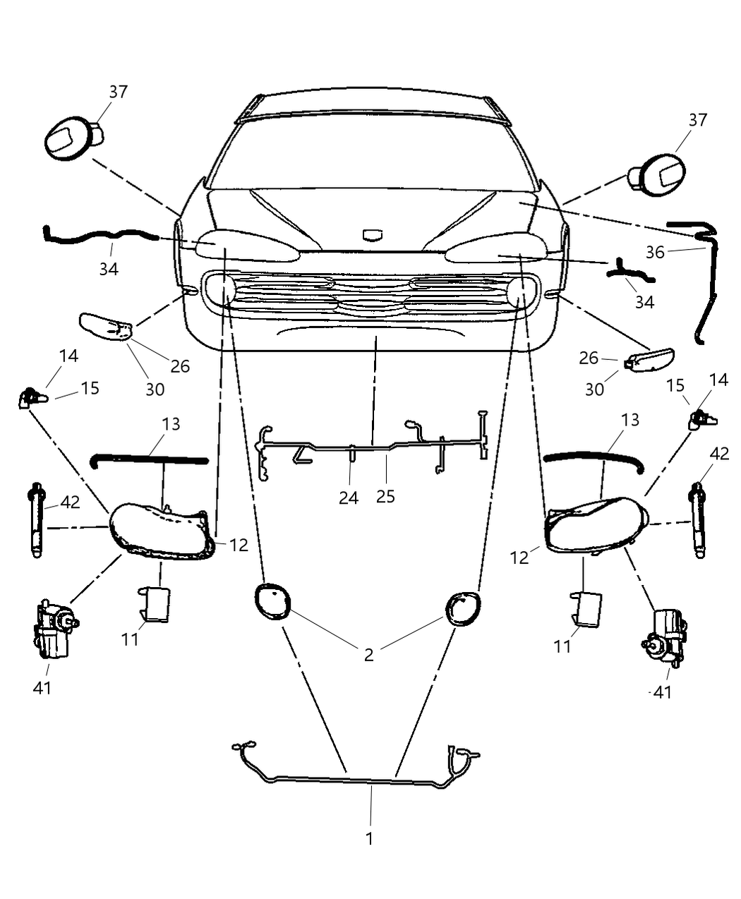 Mopar 5003753AA U - Clip Headlamp