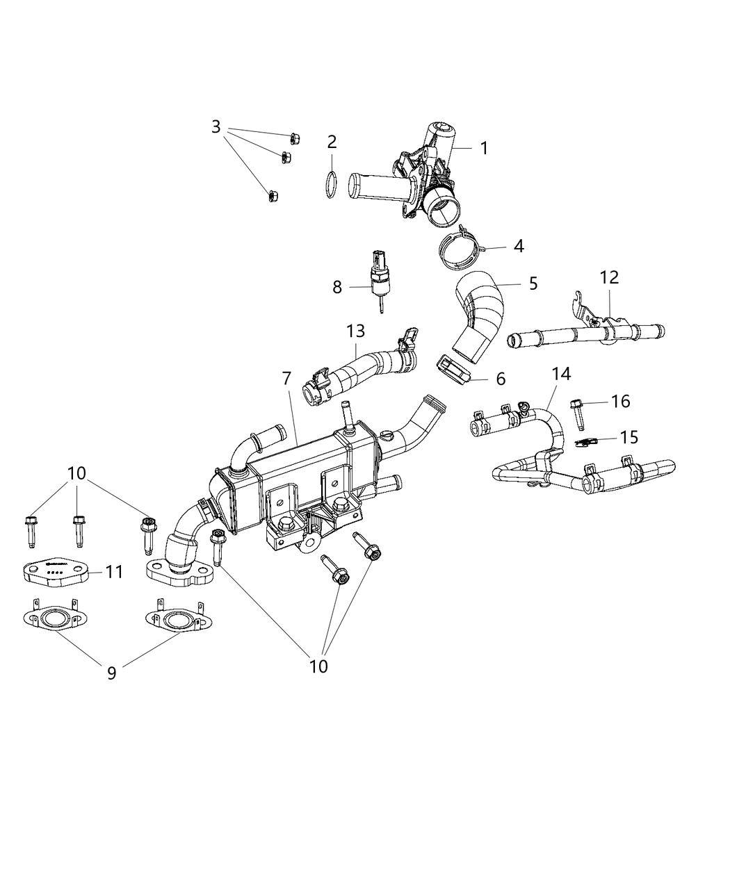 Mopar 5281409AF Cooler EGR