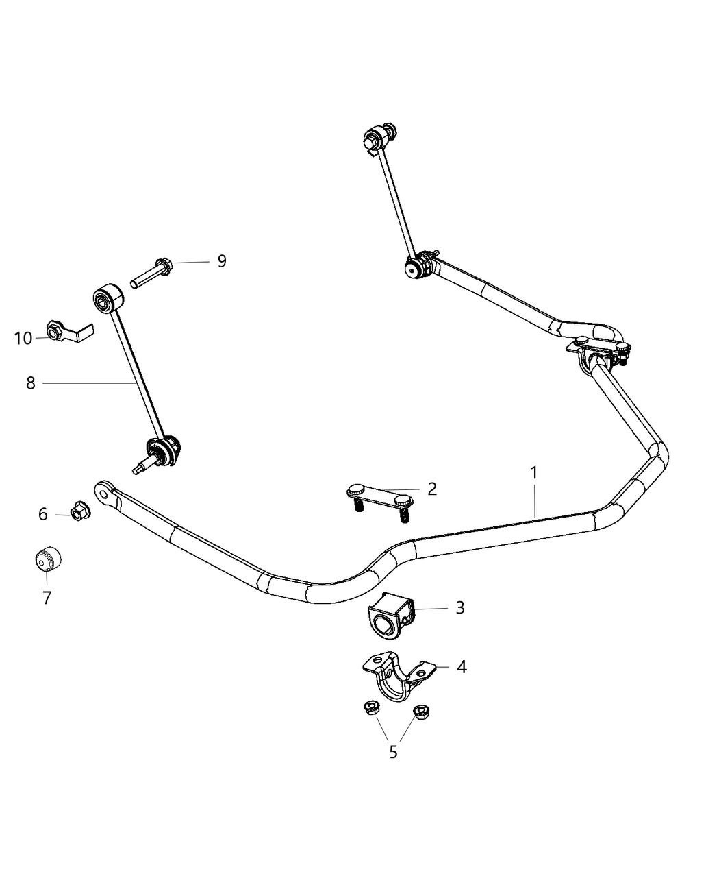 68160329AA Mopar Stabilizer Bar Rear Suspension
