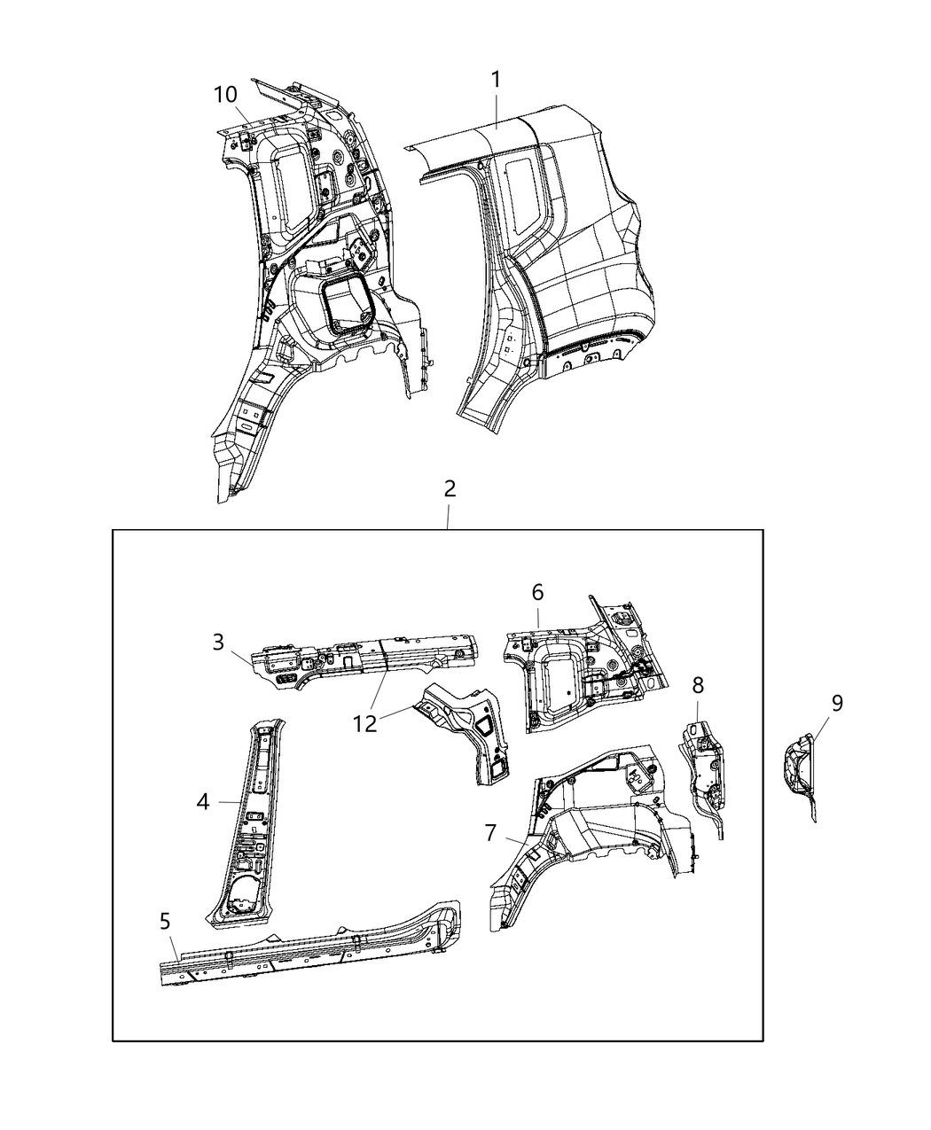 Mopar 68303464AA Reinforcement Quarter Inner Part, Left Fuel Housing