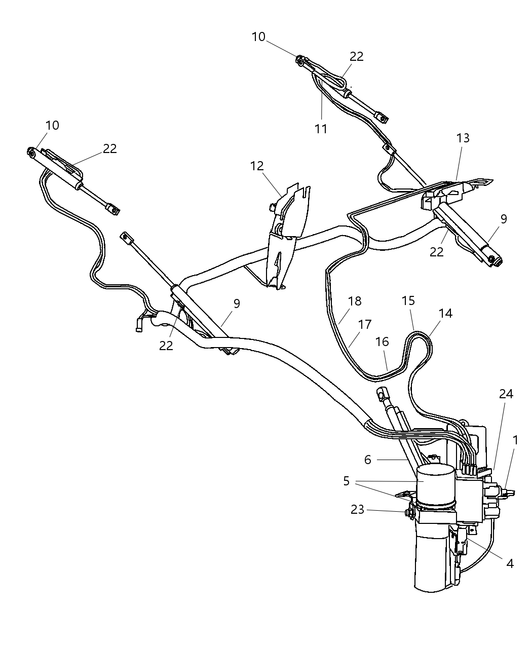 Mopar 5142635AA Tube Assembly Hydraulic, Tonneau Cover Cylinder Hydraulic 5142635AA Mopar Tube Assembly Hydraulic, Tonneau Cover Cylinder Hydraulic