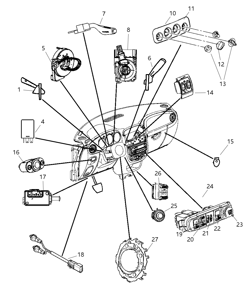 Mopar 4794302AA Foam Multifunction Switch Mopar 4794302AA Foam Multifunction Switch
