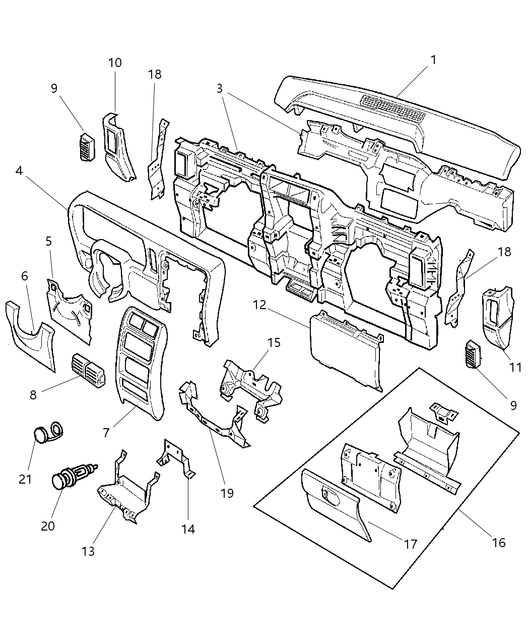 Mopar 56008902 Bracket Air Bag Control Module