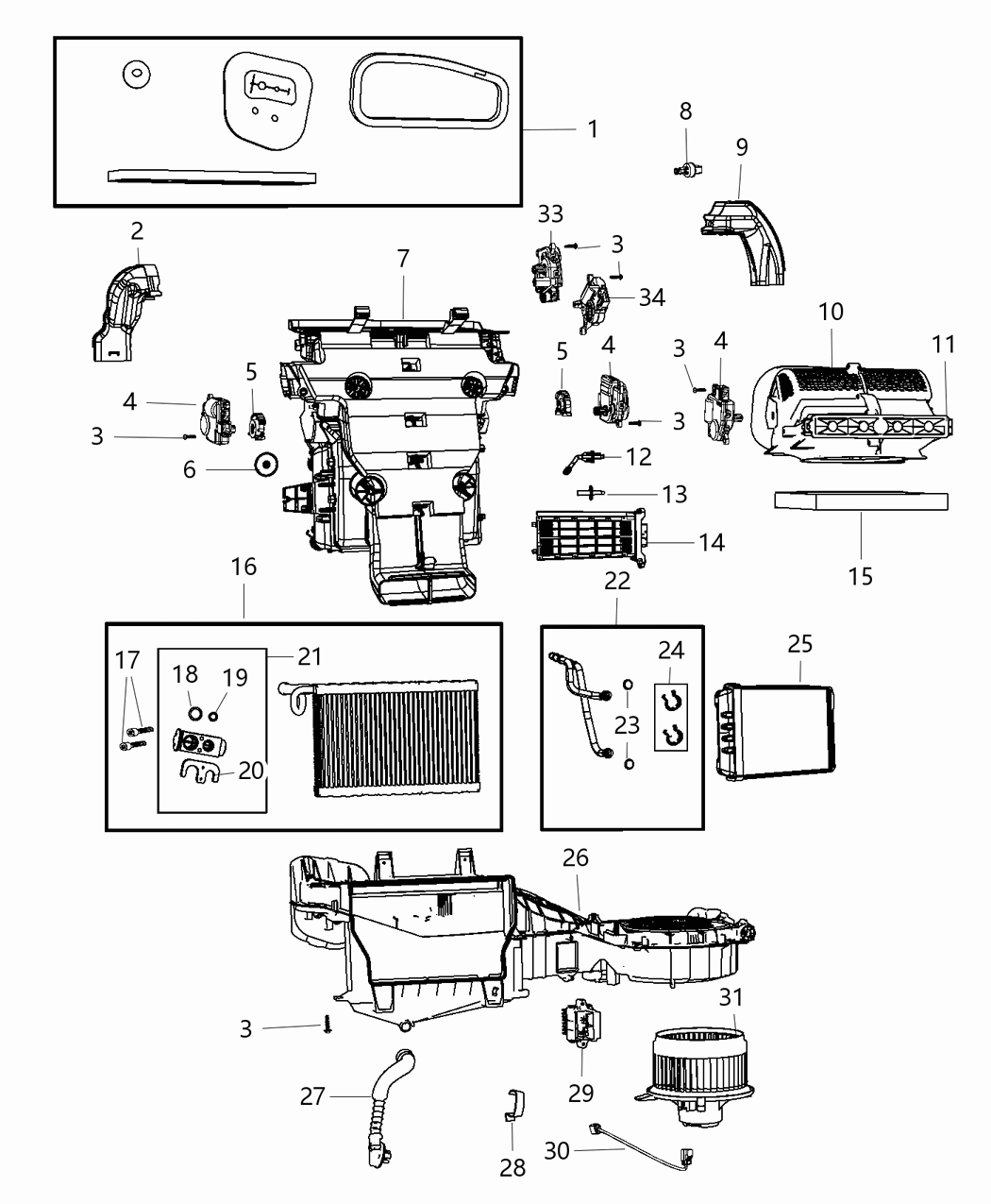 Mopar 68485755AA Seal Kit A/C Evaporator 68485755AA Mopar Seal Kit A/C Evaporator