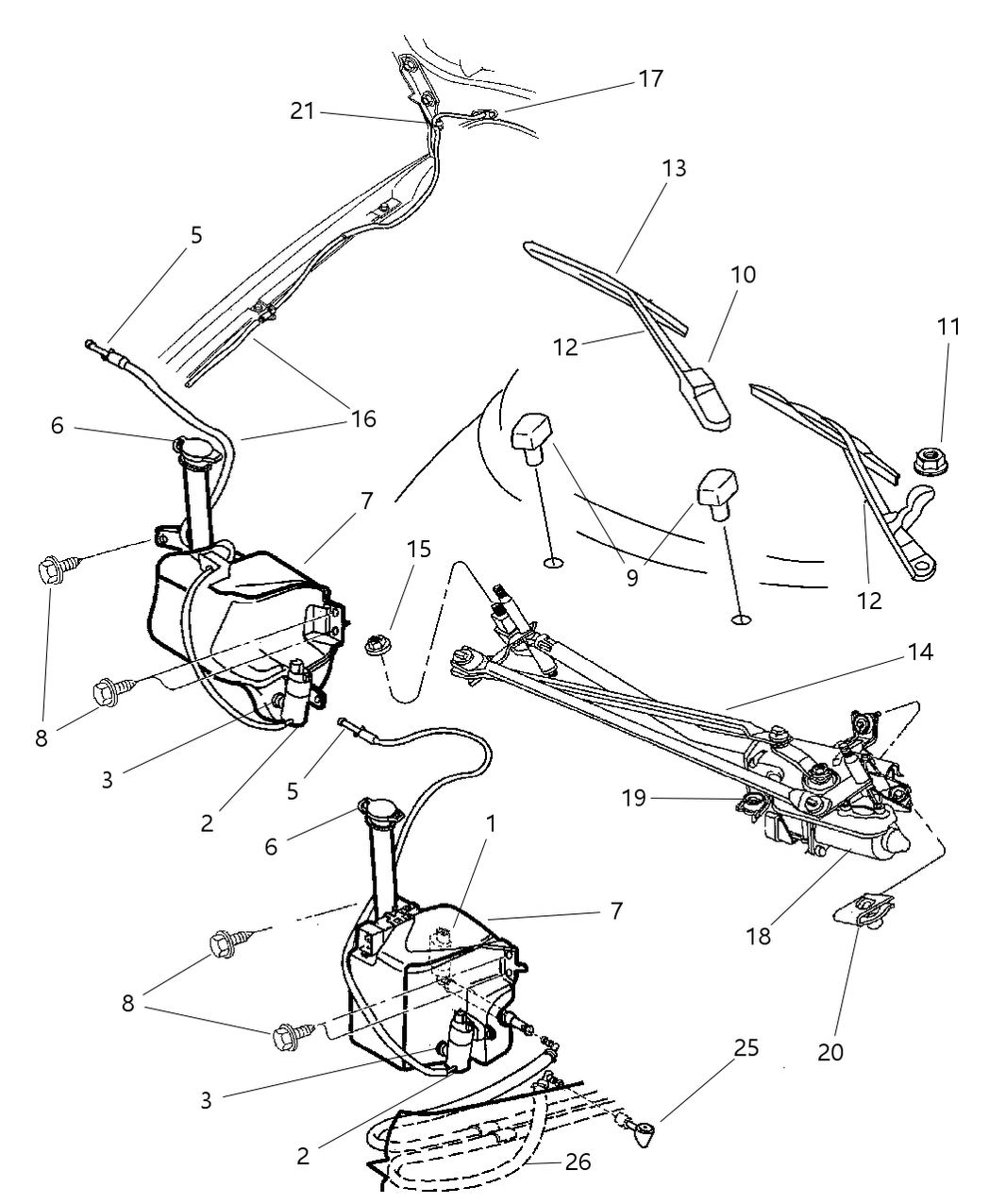 Mopar 4864778 Arm Wiper